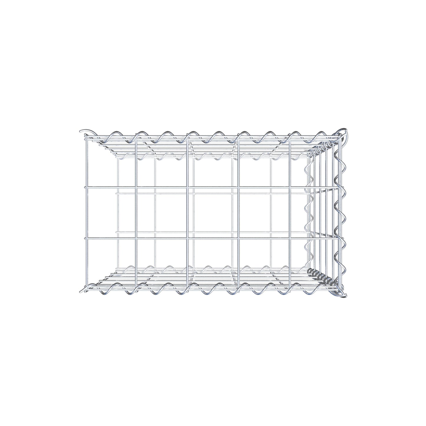 Gavión adicional tipo 2 50 cm x 50 cm x 30 cm (L x A x P), malla 10 cm x 10 cm, en espiral