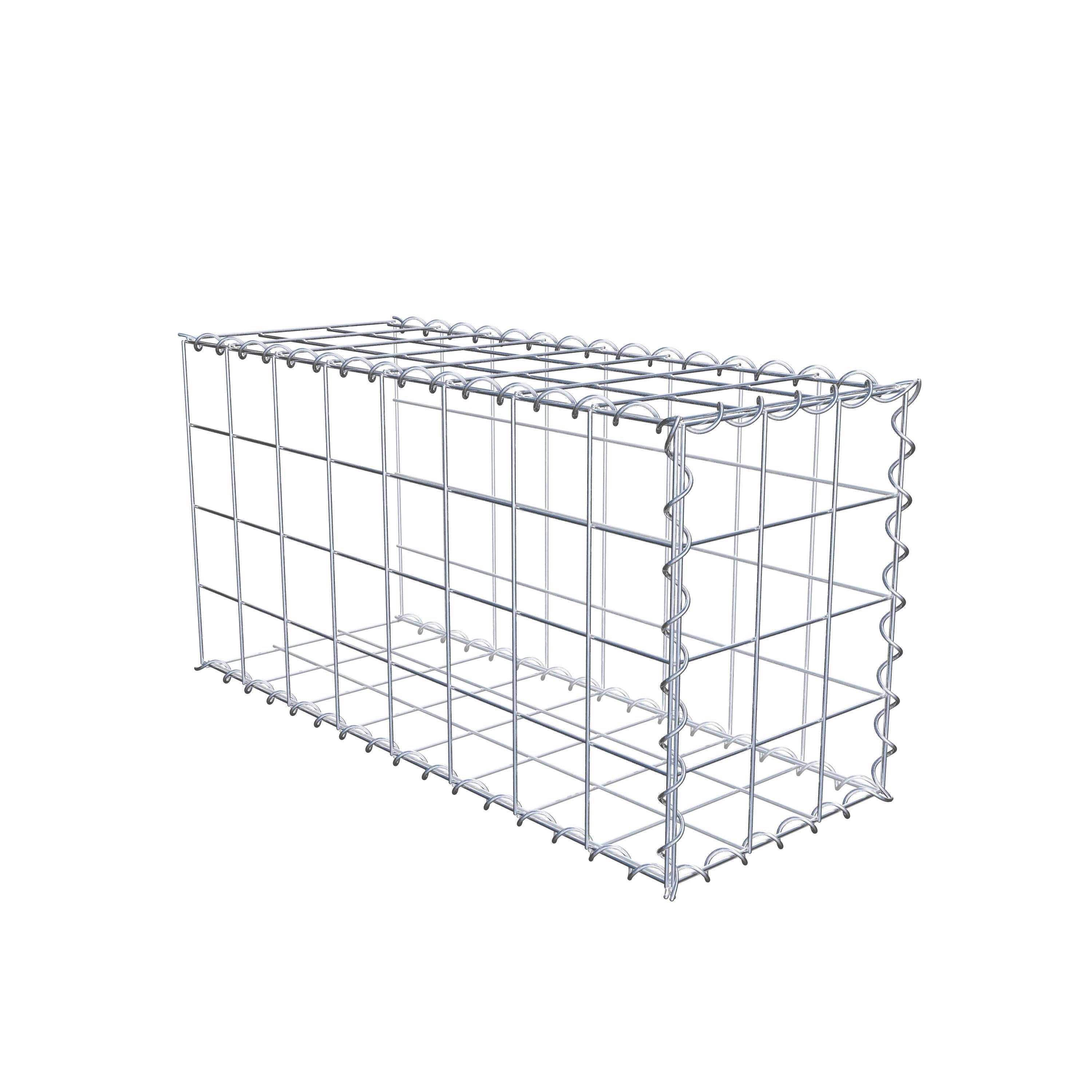 Grown-on gabion type 2 80 cm x 40 cm x 30 cm (L x H x D), mesh size 10 cm x 10 cm, spiral