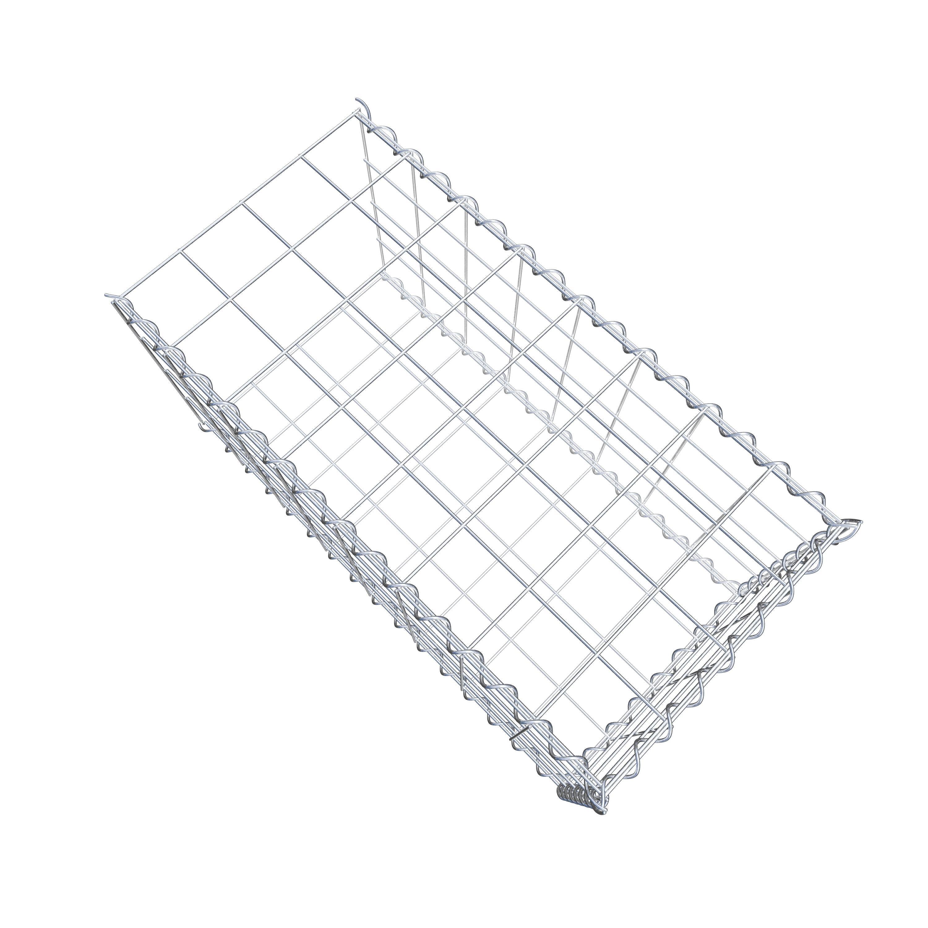 Anbaugabione Typ 2 80 cm x 40 cm x 40 cm (L x H x T), Maschenweite 10 cm x 10 cm, Spirale