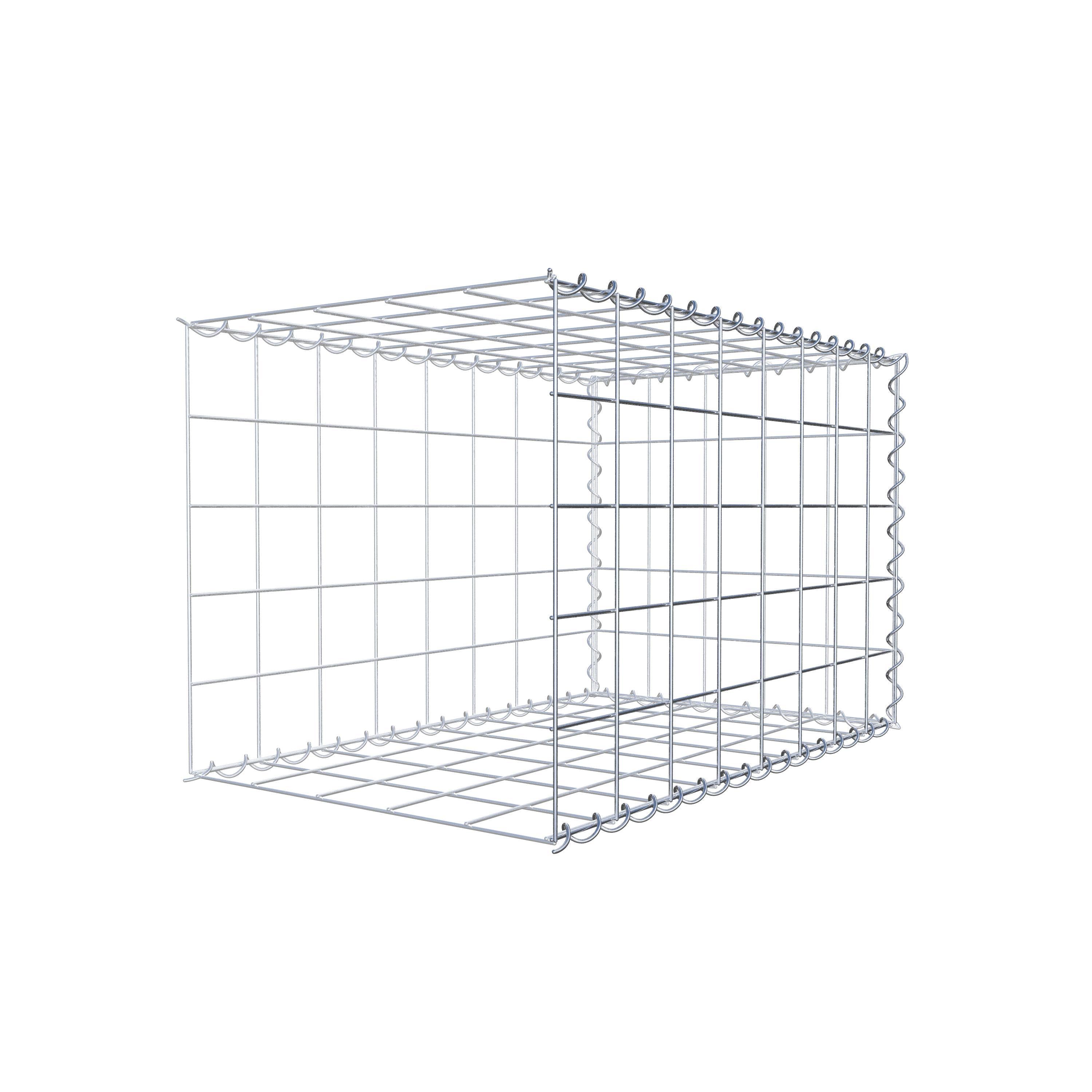 Gabion rapporté type 2 80 cm x 50 cm x 50 cm (L x H x P), mailles 10 cm x 10 cm, spirale
