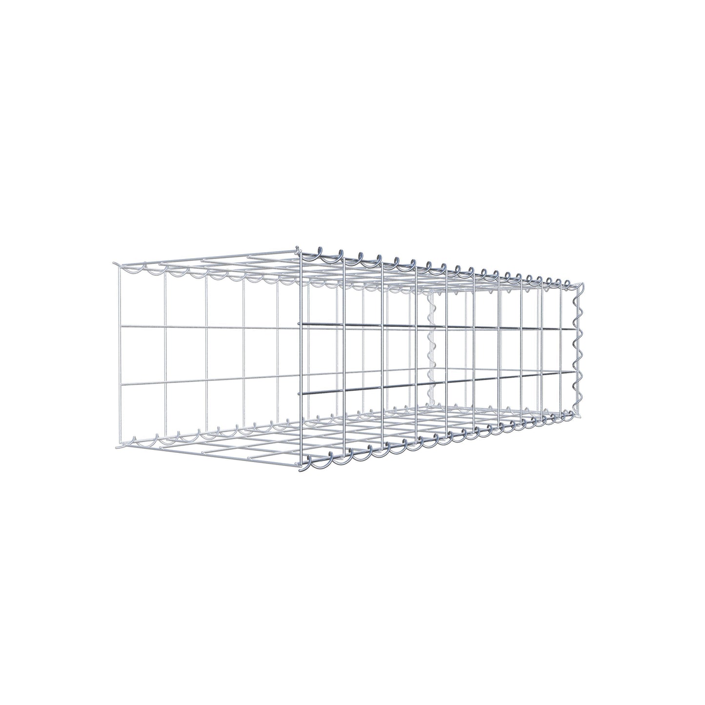 Gabion rapporté type 2 100 cm x 30 cm x 40 cm (L x H x P), mailles 10 cm x 10 cm, spirale