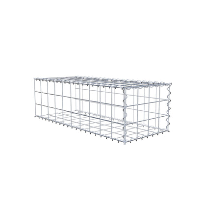 Gabion rapporté type 2 100 cm x 30 cm x 40 cm (L x H x P), mailles 10 cm x 10 cm, spirale