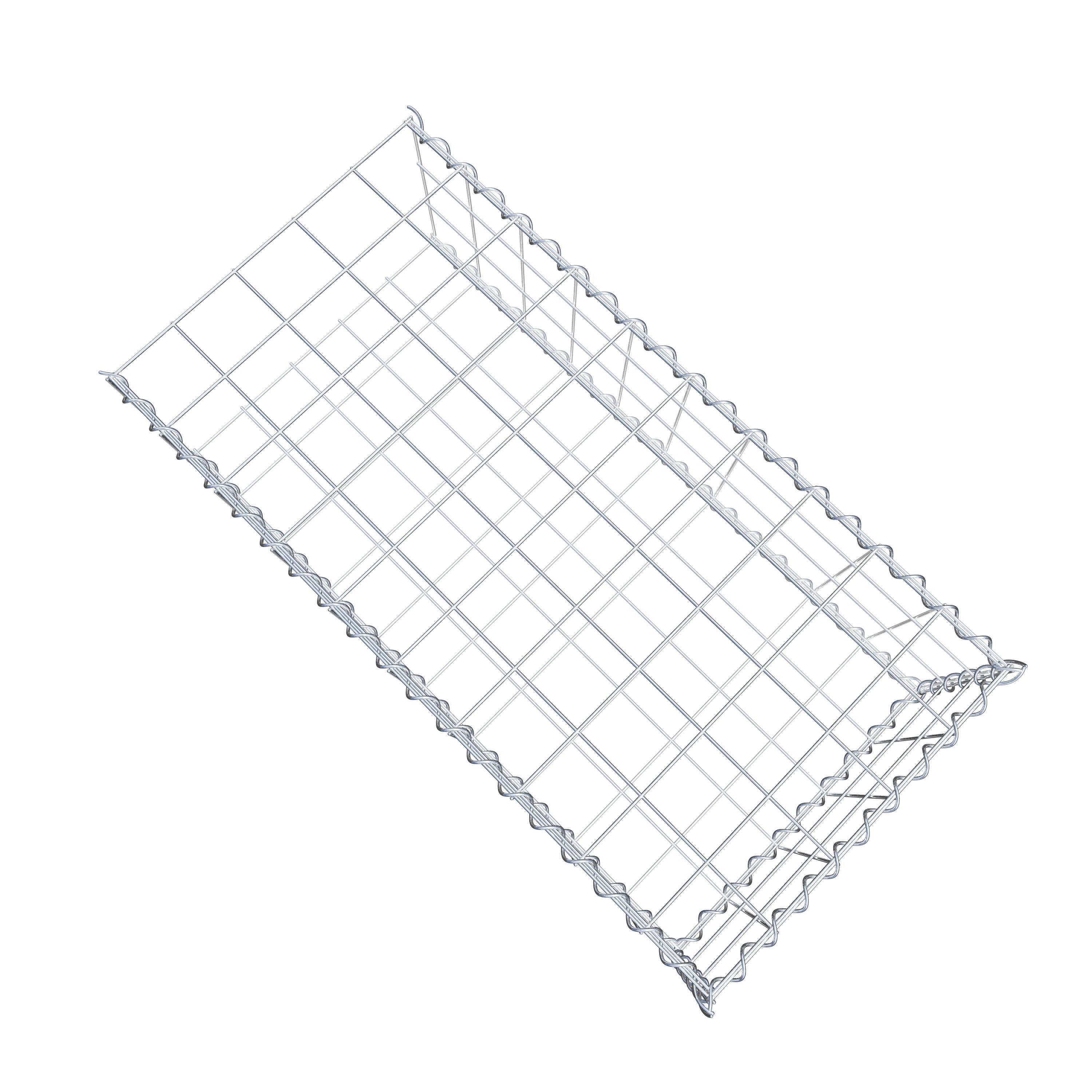 Udvokset gabion type 2 100 cm x 30 cm x 50 cm (L x H x D), maskestørrelse 10 cm x 10 cm, spiral