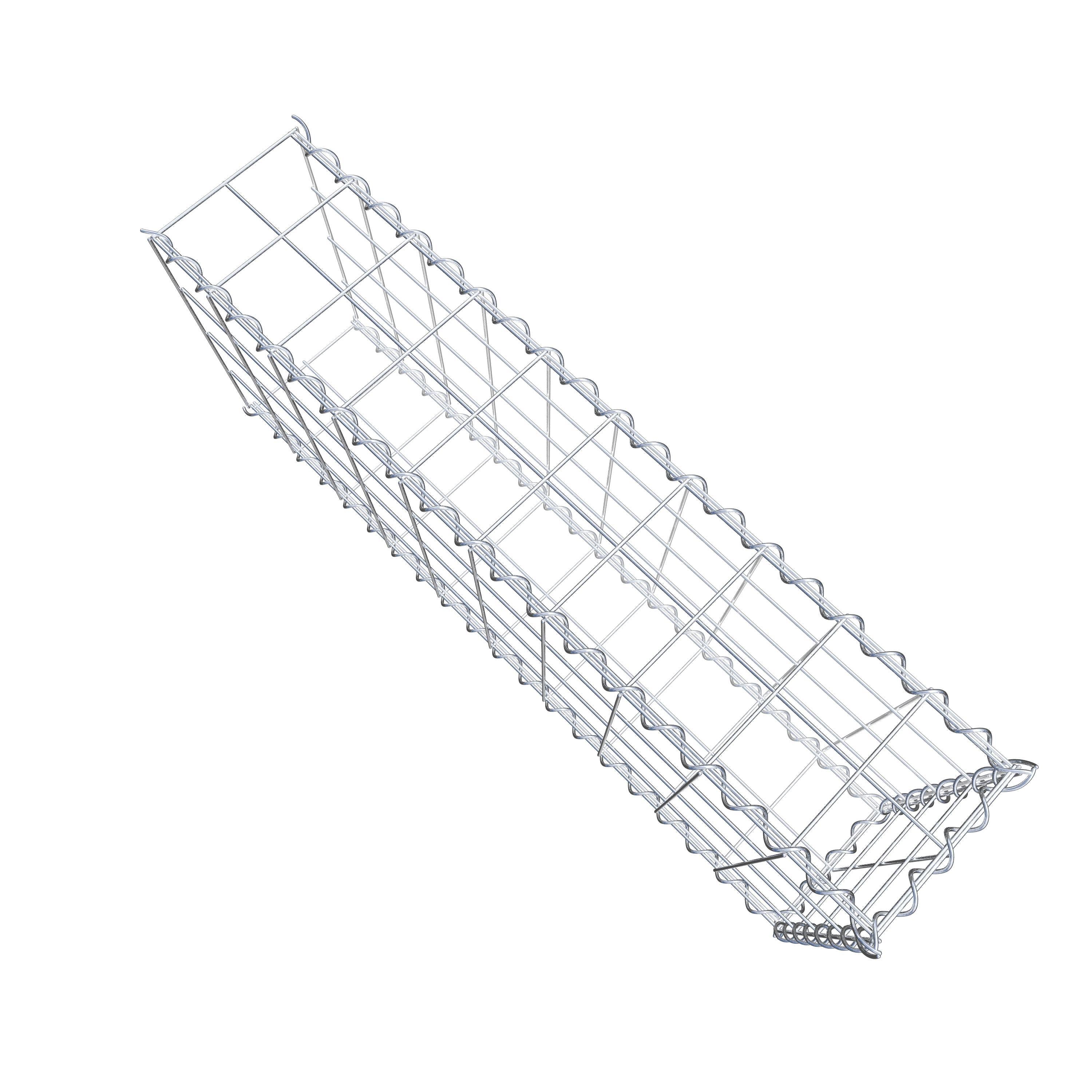 Gavión adulto tipo 2 100 cm x 40 cm x 20 cm (largo x alto x profundidad), tamaño de malla 10 cm x 10 cm, espiral