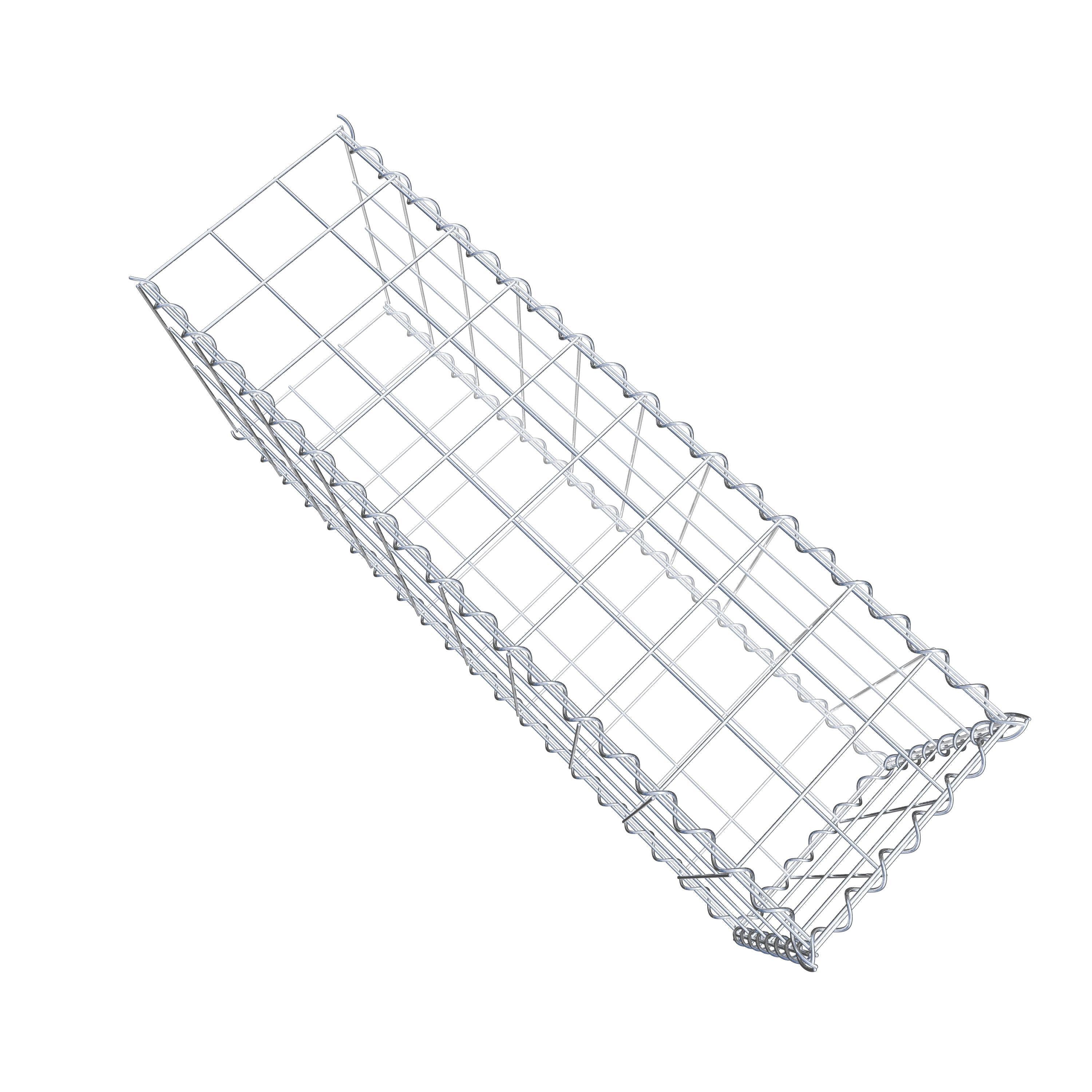 Påväxt gabion typ 2 100 cm x 40 cm x 30 cm (L x H x D), maskstorlek 10 cm x 10 cm, spiral