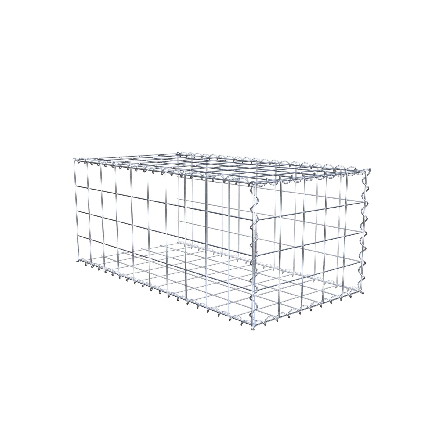 Grown-on gabion type 2 100 cm x 40 cm x 50 cm (L x H x D), mesh size 10 cm x 10 cm, spiral
