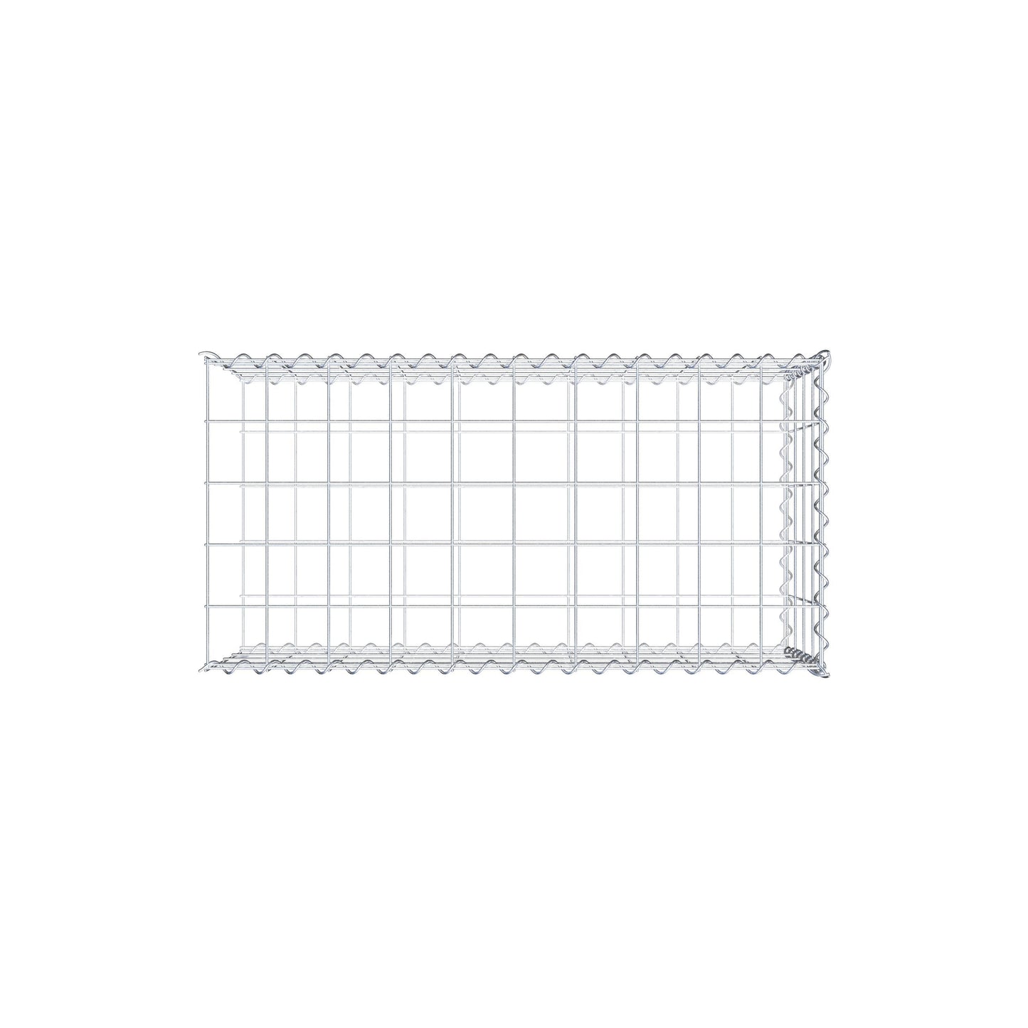Grown-on gabion type 2 100 cm x 40 cm x 50 cm (L x H x D), mesh size 10 cm x 10 cm, spiral