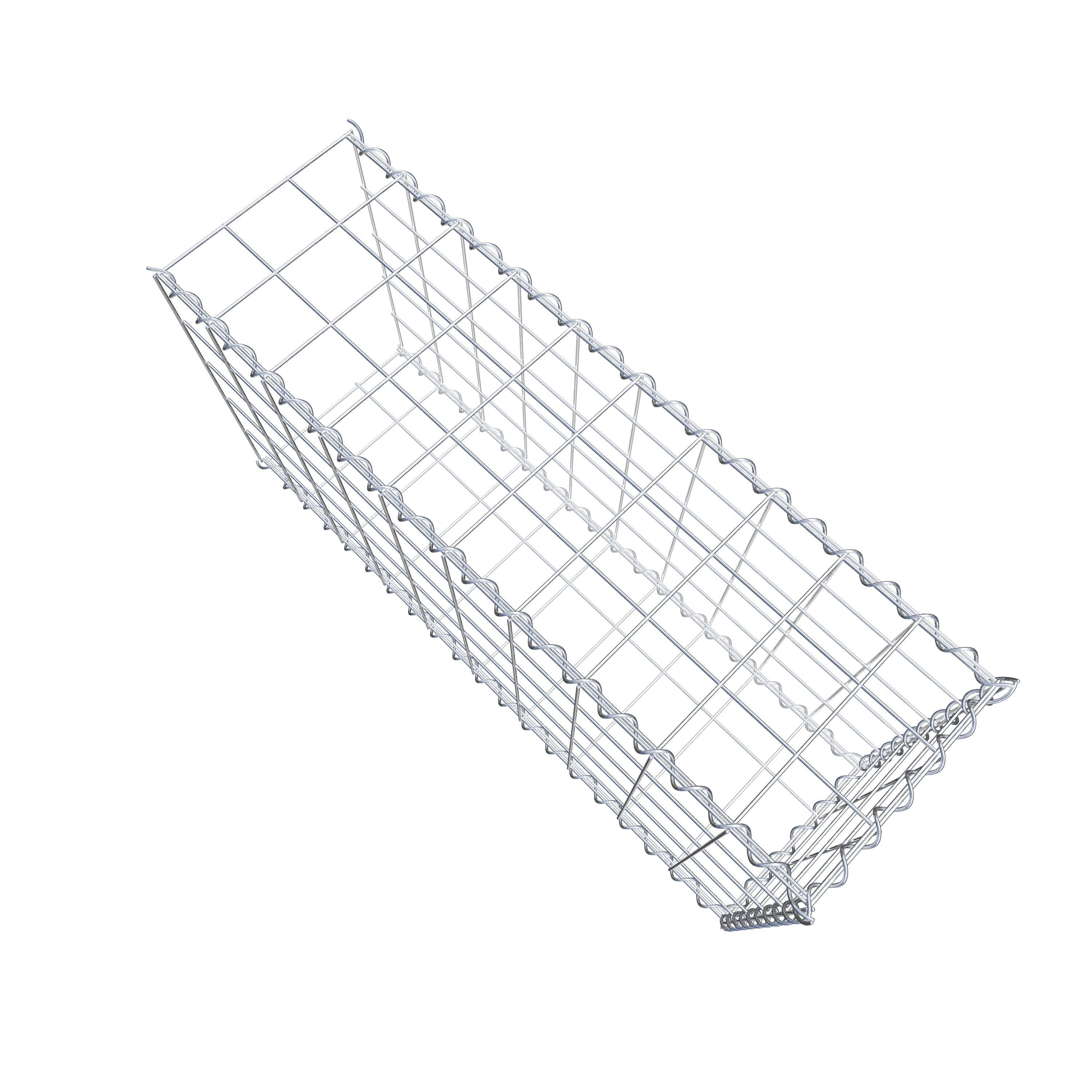 Opvokset gabion type 2 100 cm x 50 cm x 30 cm (L x H x D), maskestørrelse 10 cm x 10 cm, spiral