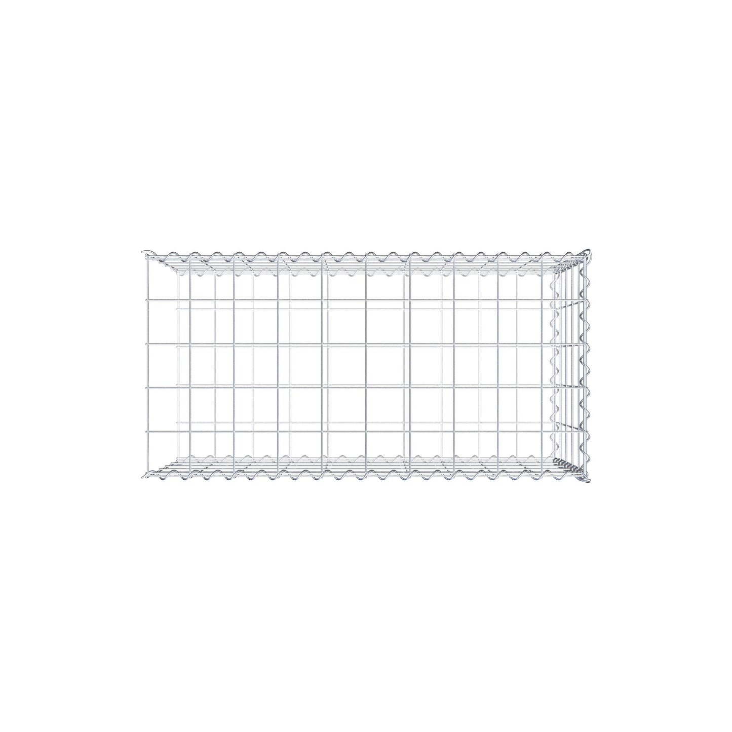 Gabbione aggiuntivo tipo 2 100 cm x 50 cm x 50 cm (L x A x P), maglia 10 cm x 10 cm, spirale