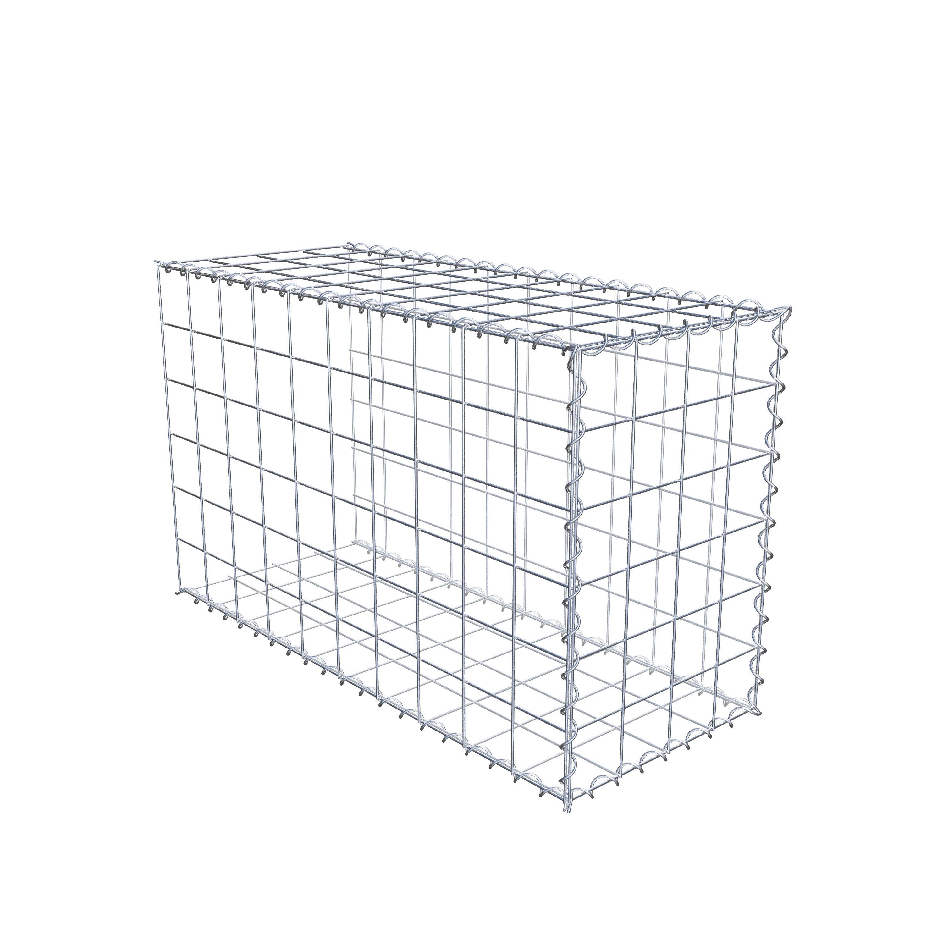 Opvokset gabion type 2 100 cm x 60 cm x 40 cm (L x H x D), maskestørrelse 10 cm x 10 cm, spiral