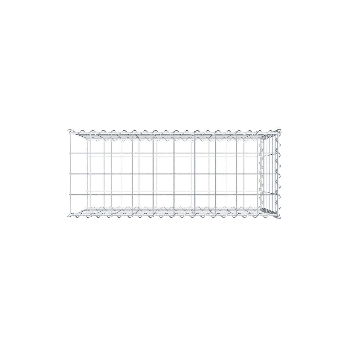 Add-on schanskorf type 2 100 cm x 60 cm x 40 cm (L x H x D), maaswijdte 10 cm x 10 cm, spiraal