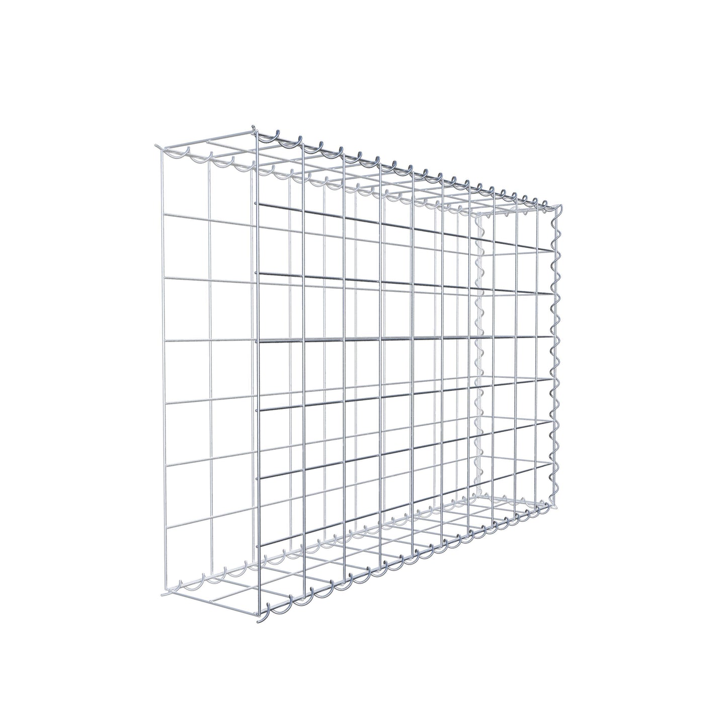 Gabion rapporté type 2 100 cm x 70 cm x 20 cm (L x H x P), mailles 10 cm x 10 cm, spirale