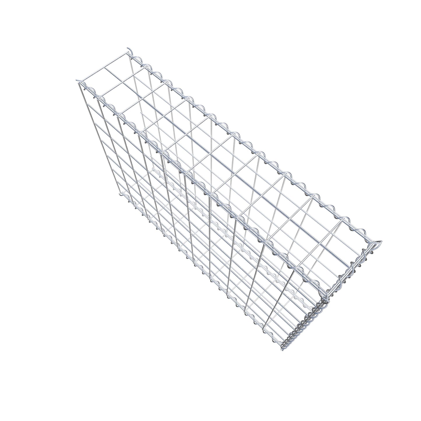 Gabion rapporté type 2 100 cm x 70 cm x 20 cm (L x H x P), mailles 10 cm x 10 cm, spirale