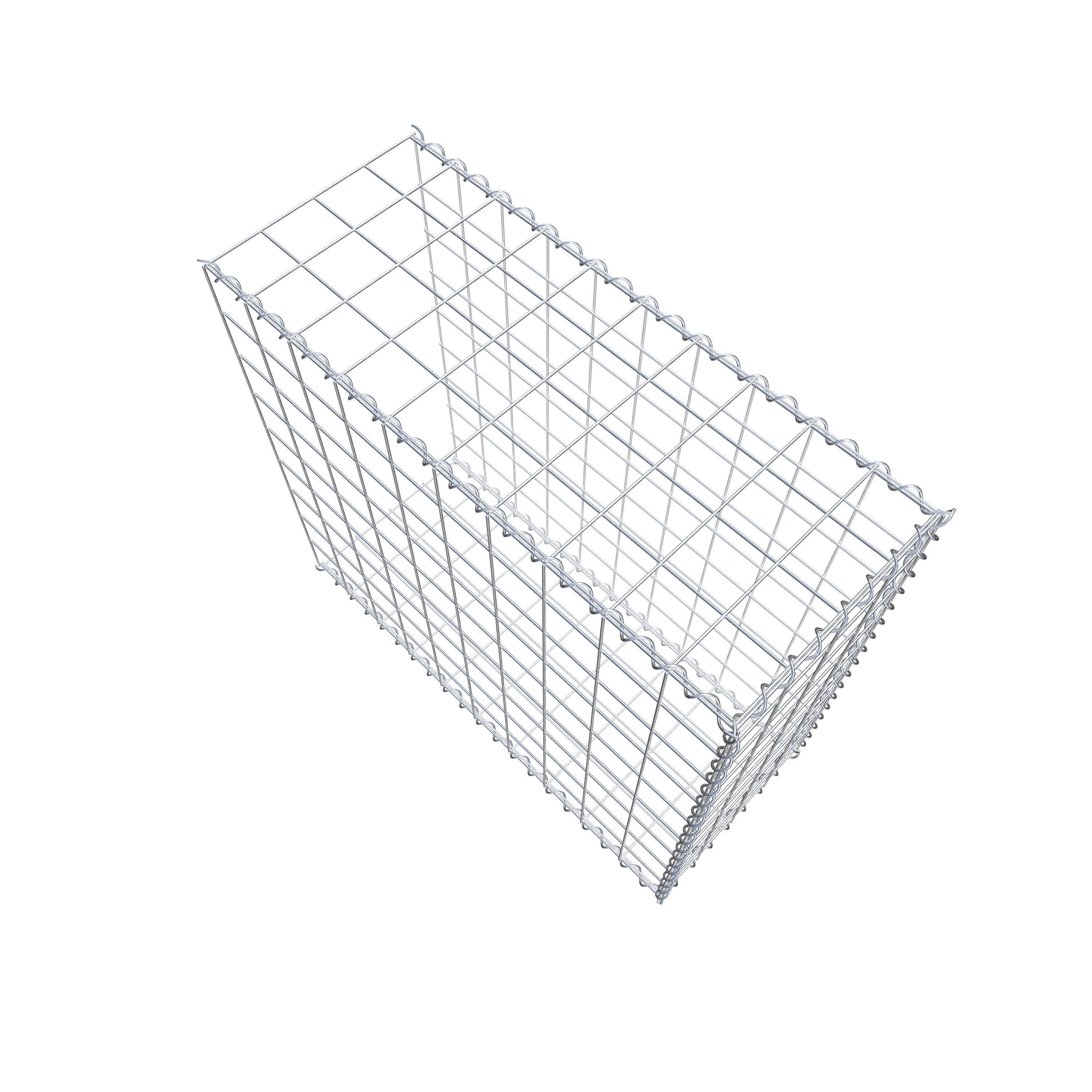 Opvokset gabion type 2 100 cm x 90 cm x 40 cm (L x H x D), maskestørrelse 10 cm x 10 cm, spiral