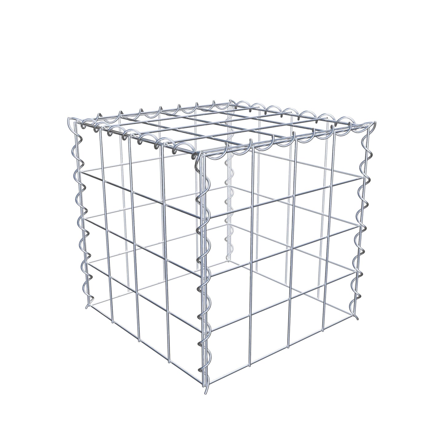 Grown-on gabion type 3 40 cm x 40 cm x 40 cm (L x H x D), mesh size 10 cm x 10 cm, spiral