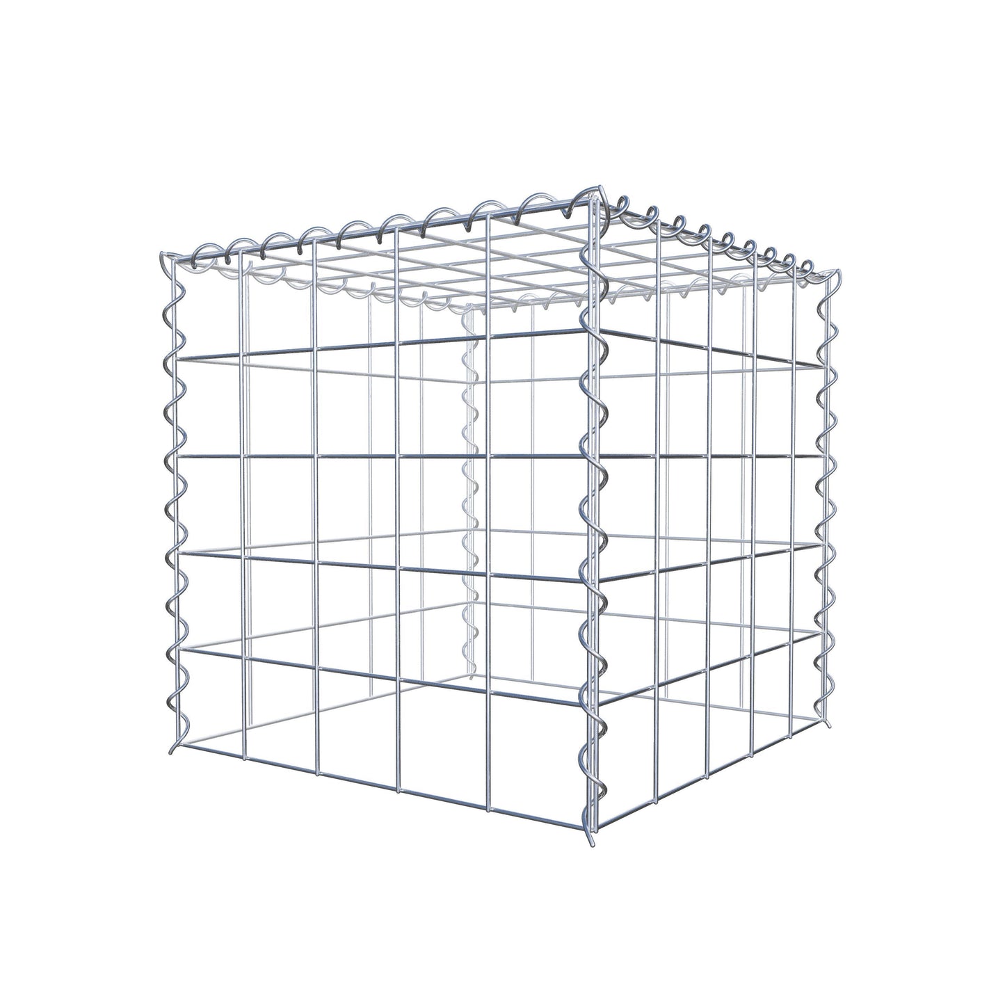 Gabion rapporté type 3 50 cm x 50 cm x 50 cm (L x H x P), mailles 10 cm x 10 cm, spirale