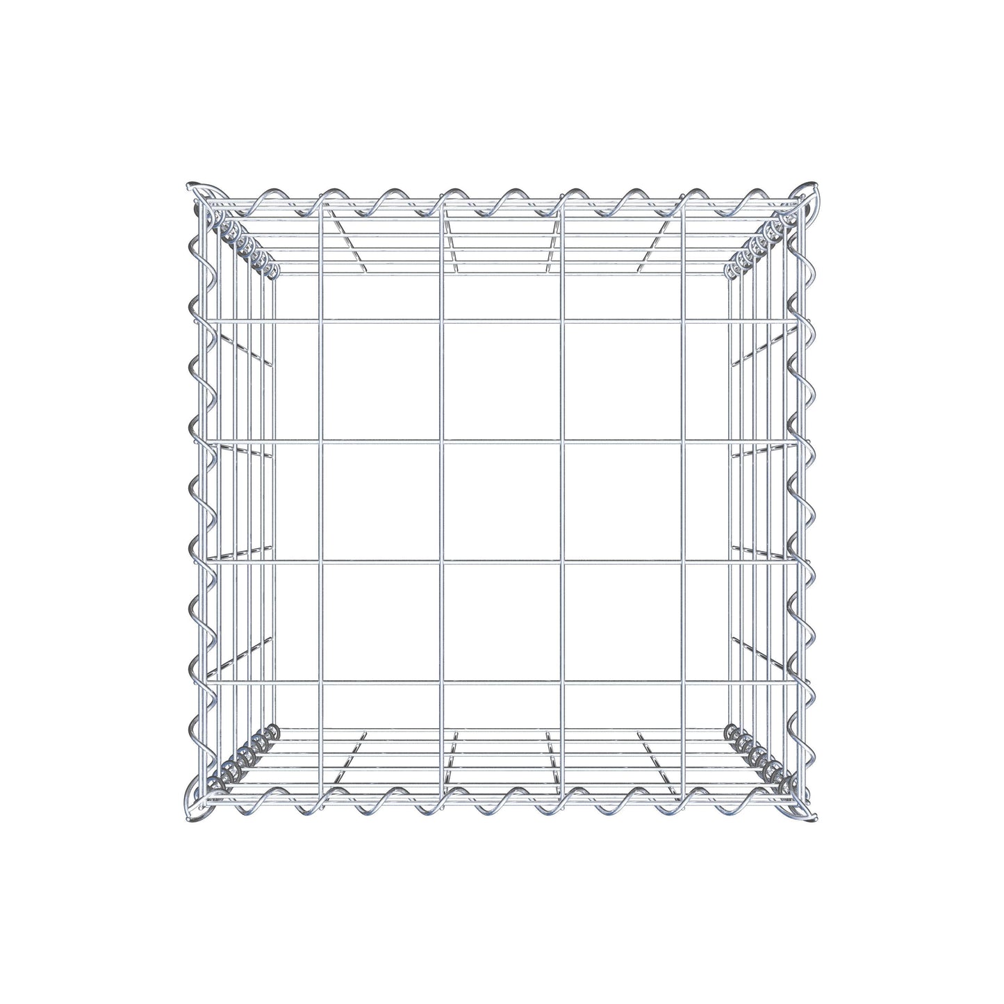 Gabion rapporté type 3 50 cm x 50 cm x 50 cm (L x H x P), mailles 10 cm x 10 cm, spirale