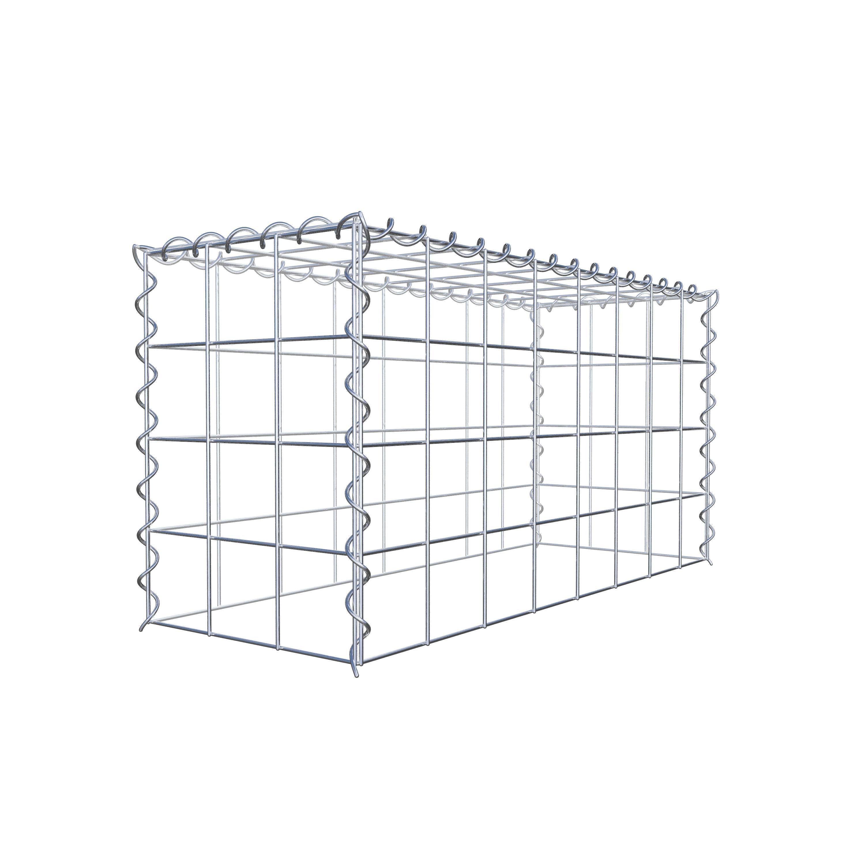 Opvokset gabion type 3 80 cm x 40 cm x 30 cm (L x H x D), maskestørrelse 10 cm x 10 cm, spiral