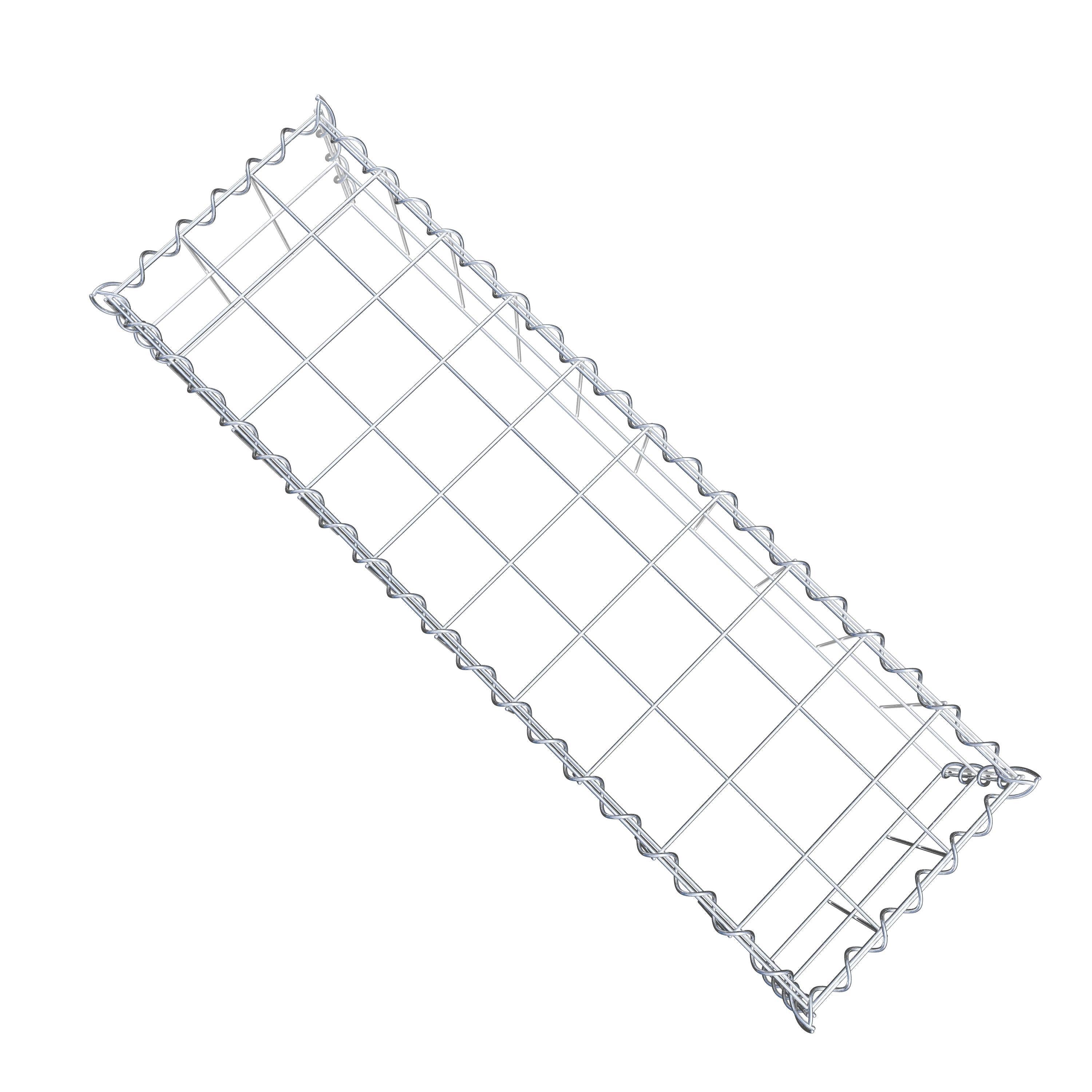 Opvokset gabion type 3 100 cm x 20 cm x 30 cm (L x H x D), maskestørrelse 10 cm x 10 cm, spiral