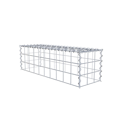Gabion rapporté type 3 100 cm x 30 cm x 30 cm (L x H x P), mailles 10 cm x 10 cm, spirale