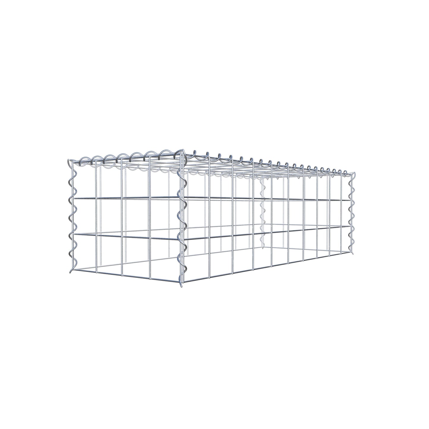 Extra gabion typ 3 100 cm x 30 cm x 40 cm (L x H x D), maskstorlek 10 cm x 10 cm, spiral