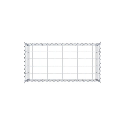 Opvokset gabion type 3 100 cm x 40 cm x 50 cm (L x H x D), maskestørrelse 10 cm x 10 cm, spiral