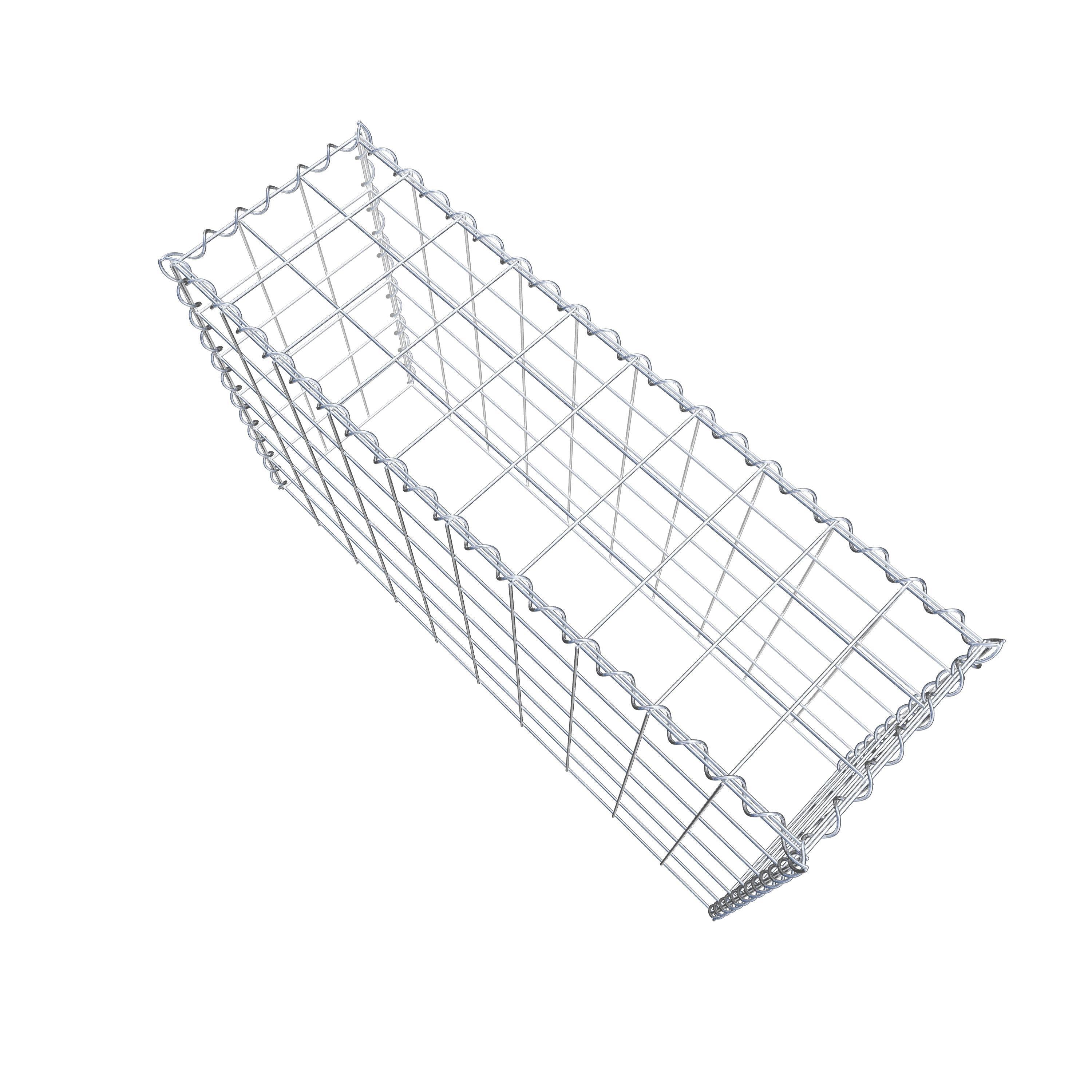 Opvokset gabion type 3 100 cm x 60 cm x 30 cm (L x H x D), maskestørrelse 10 cm x 10 cm, spiral