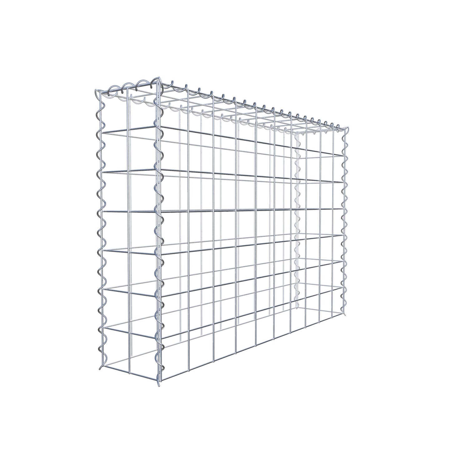 Gabion rapporté type 3 100 cm x 70 cm x 20 cm (L x H x P), mailles 10 cm x 10 cm, spirale