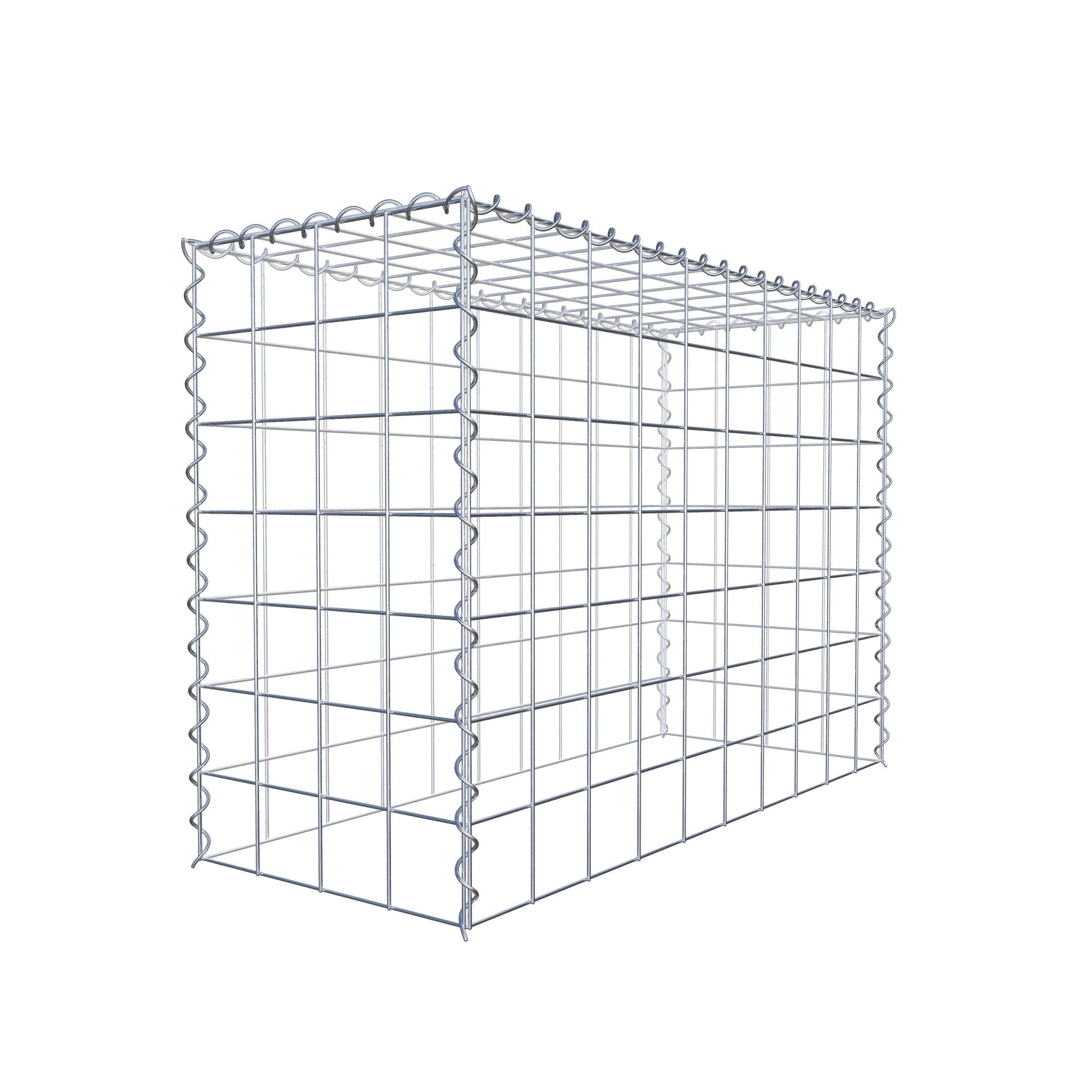 Opvokset gabion type 3 100 cm x 70 cm x 40 cm (L x H x D), maskestørrelse 10 cm x 10 cm, spiral