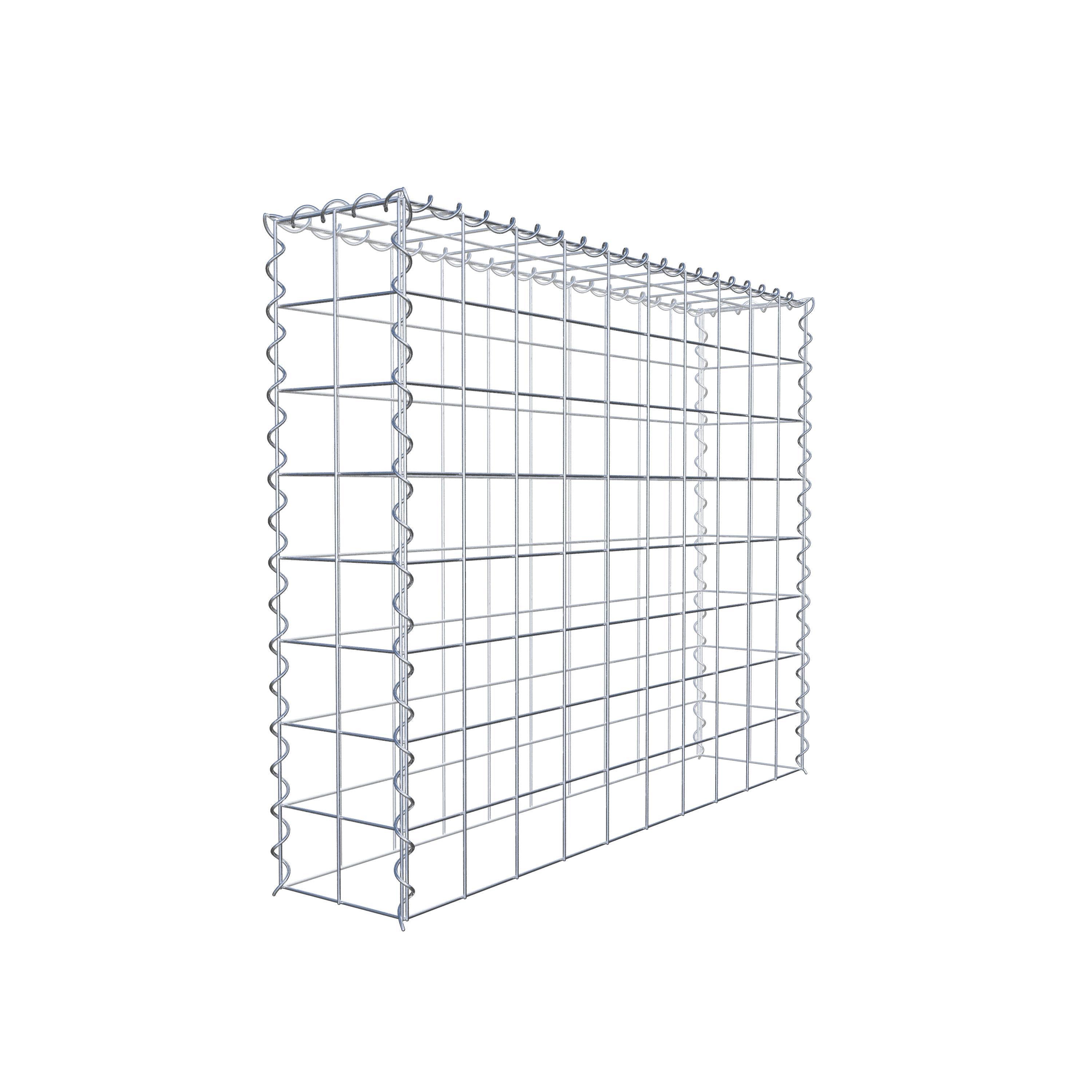 Grown-on gabion type 3 100 cm x 80 cm x 20 cm (L x H x D), mesh size 10 cm x 10 cm, spiral