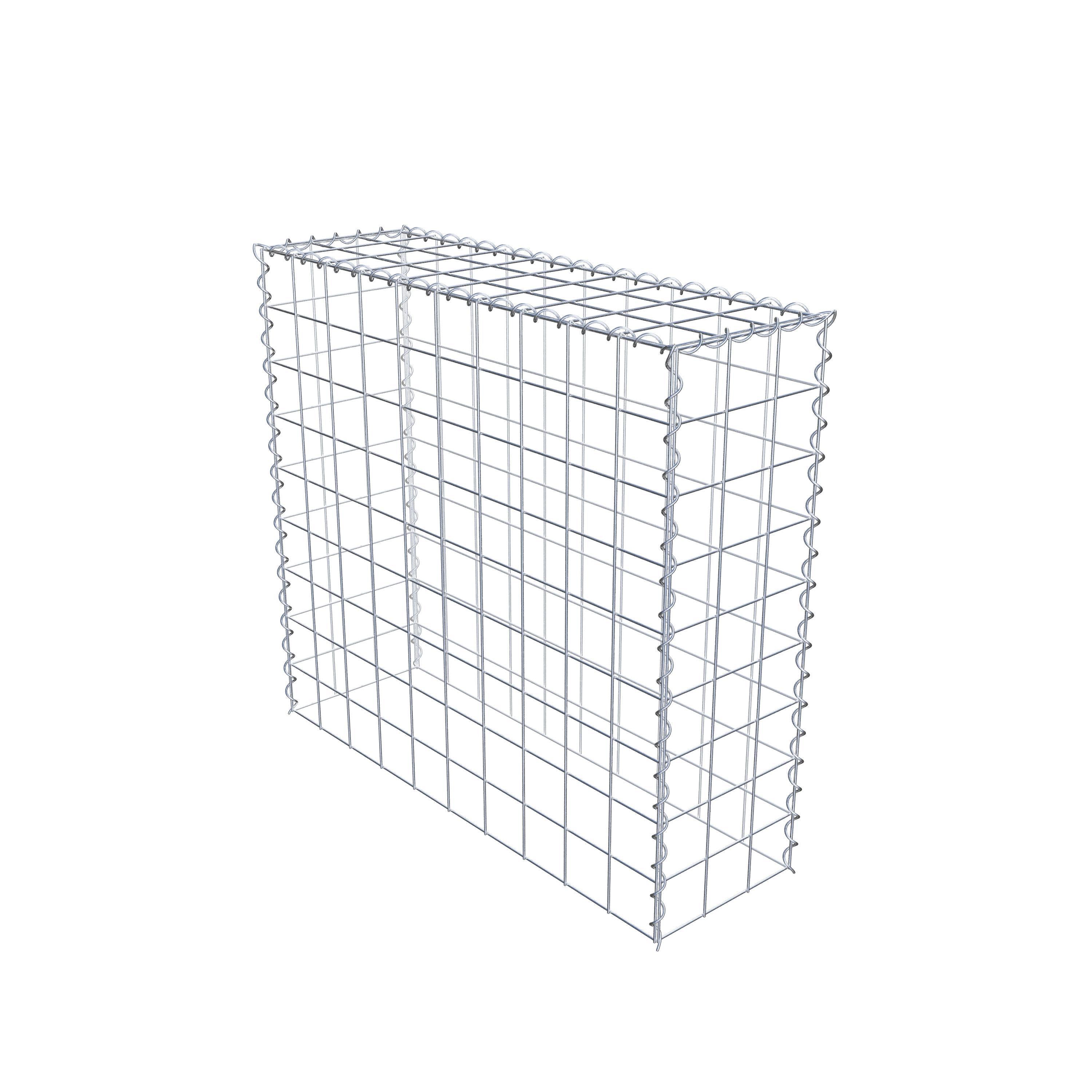 Grown-on gabion type 3 100 cm x 90 cm x 30 cm (L x H x D), mesh size 10 cm x 10 cm, spiral