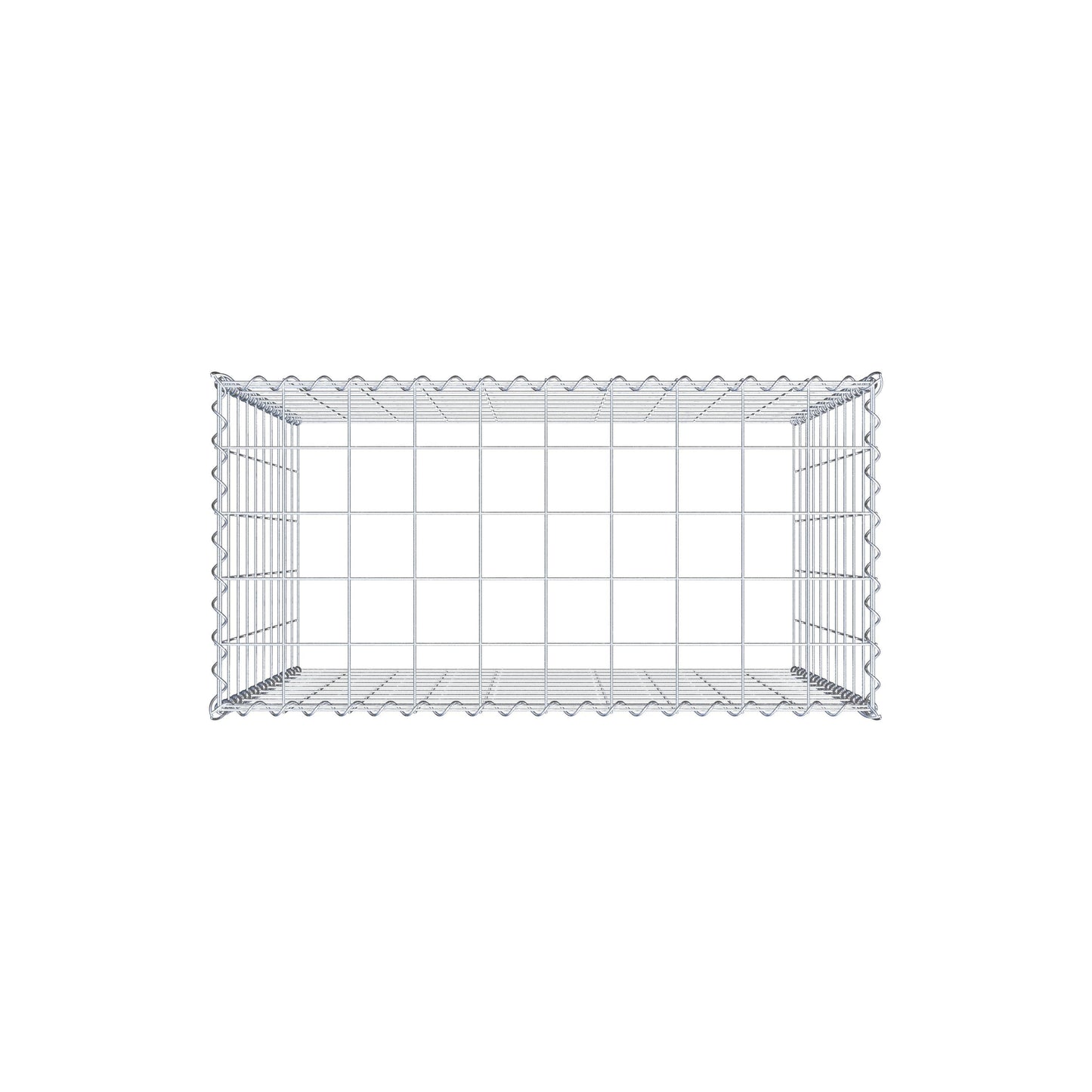 Opvokset gabion type 3 100 cm x 100 cm x 50 cm (L x H x D), maskestørrelse 10 cm x 10 cm, spiral
