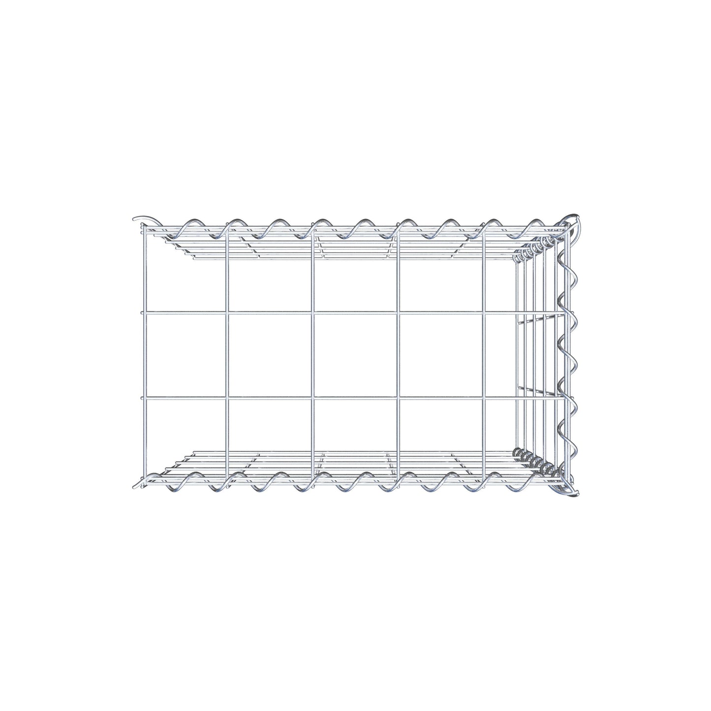 Gabbione aggiuntivo tipo 4 50 cm x 50 cm x 30 cm (L x H x P), dimensione maglia 10 cm x 10 cm, a spirale