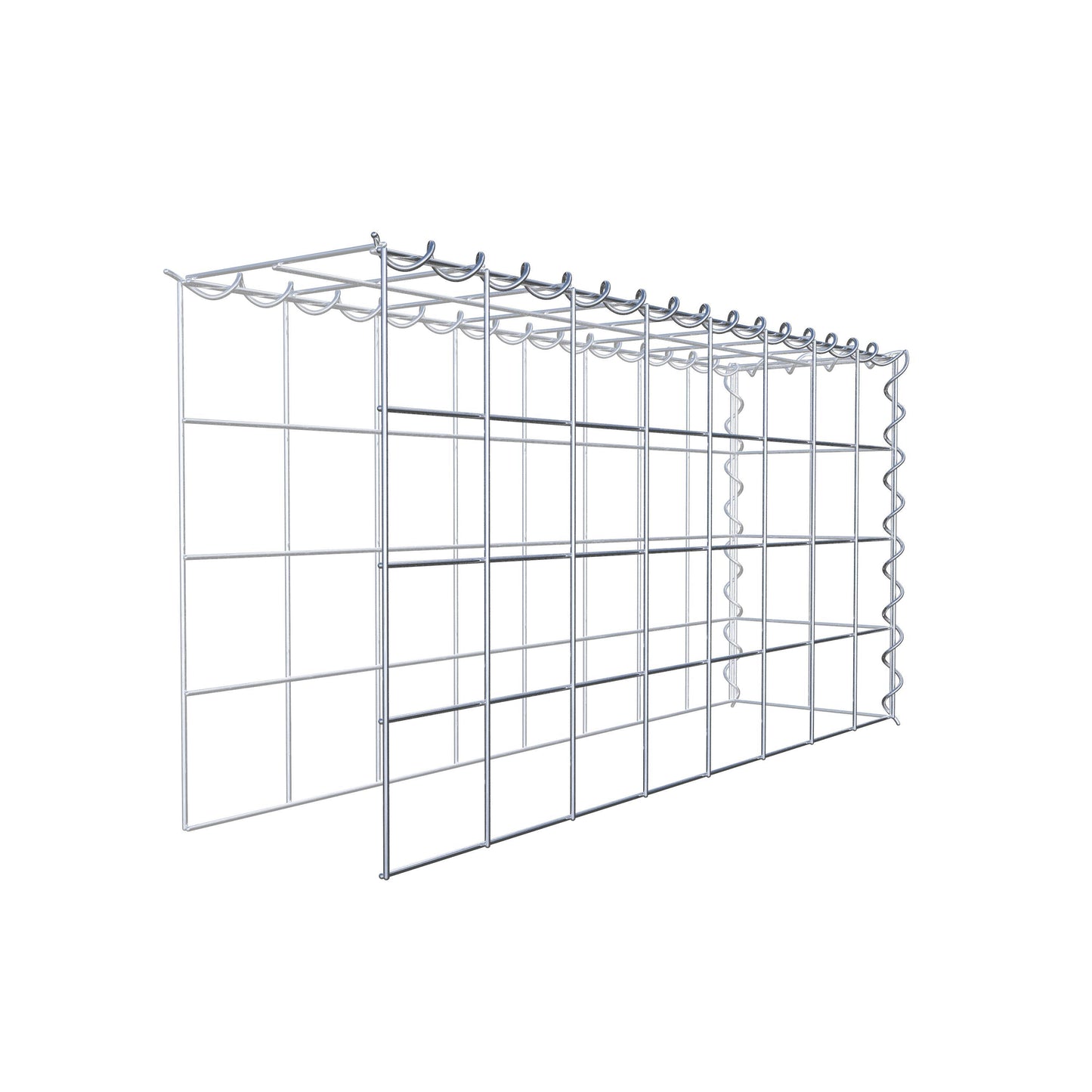 Gabion rapporté type 4 80 cm x 40 cm x 20 cm (L x H x P), mailles 10 cm x 10 cm, spirale