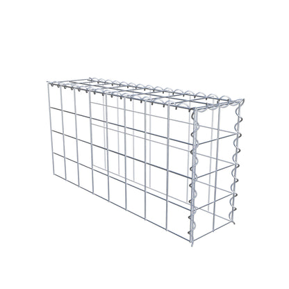 Gabion rapporté type 4 80 cm x 40 cm x 20 cm (L x H x P), mailles 10 cm x 10 cm, spirale