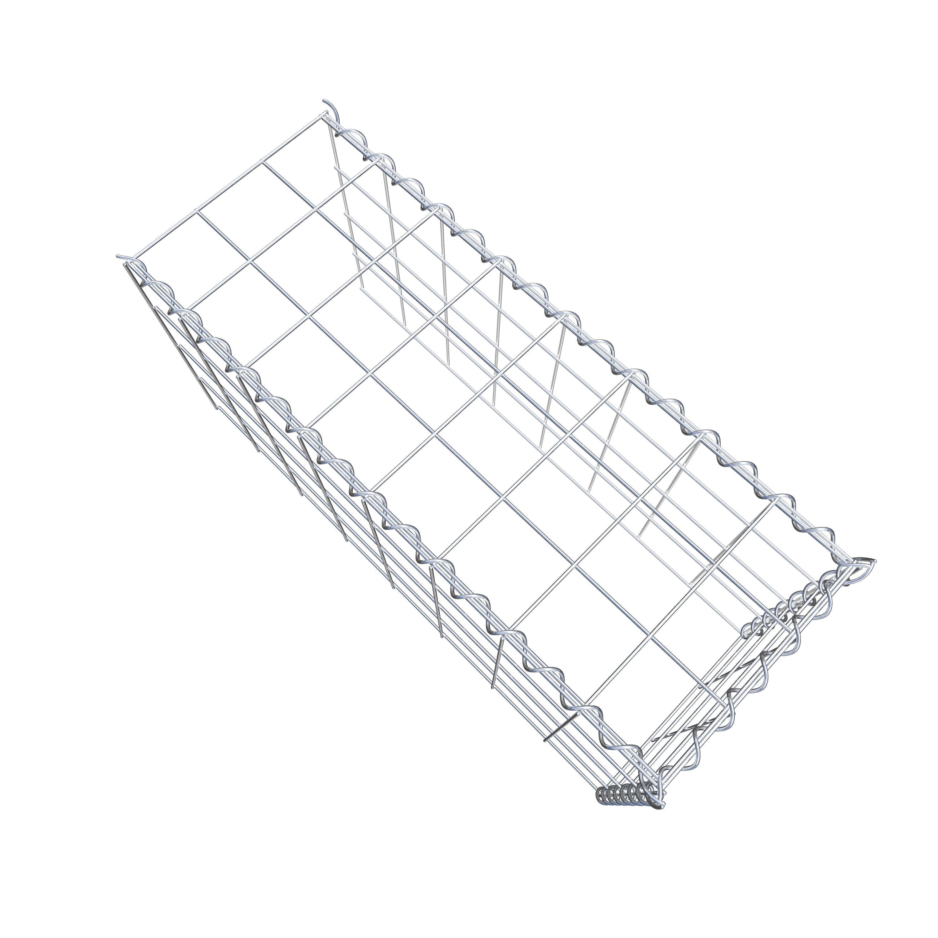 Opvokset gabion type 4 80 cm x 40 cm x 30 cm (L x H x D), maskestørrelse 10 cm x 10 cm, spiral