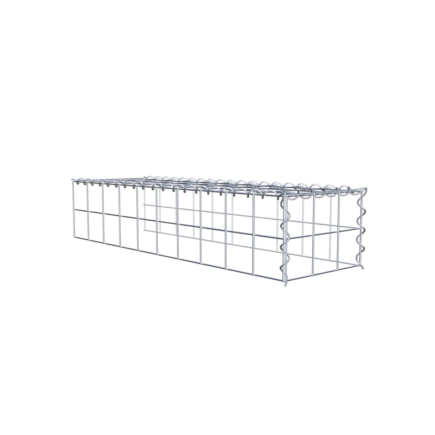Extra gabion typ 4 100 cm x 20 cm x 30 cm (L x H x D), maskstorlek 10 cm x 10 cm, spiral
