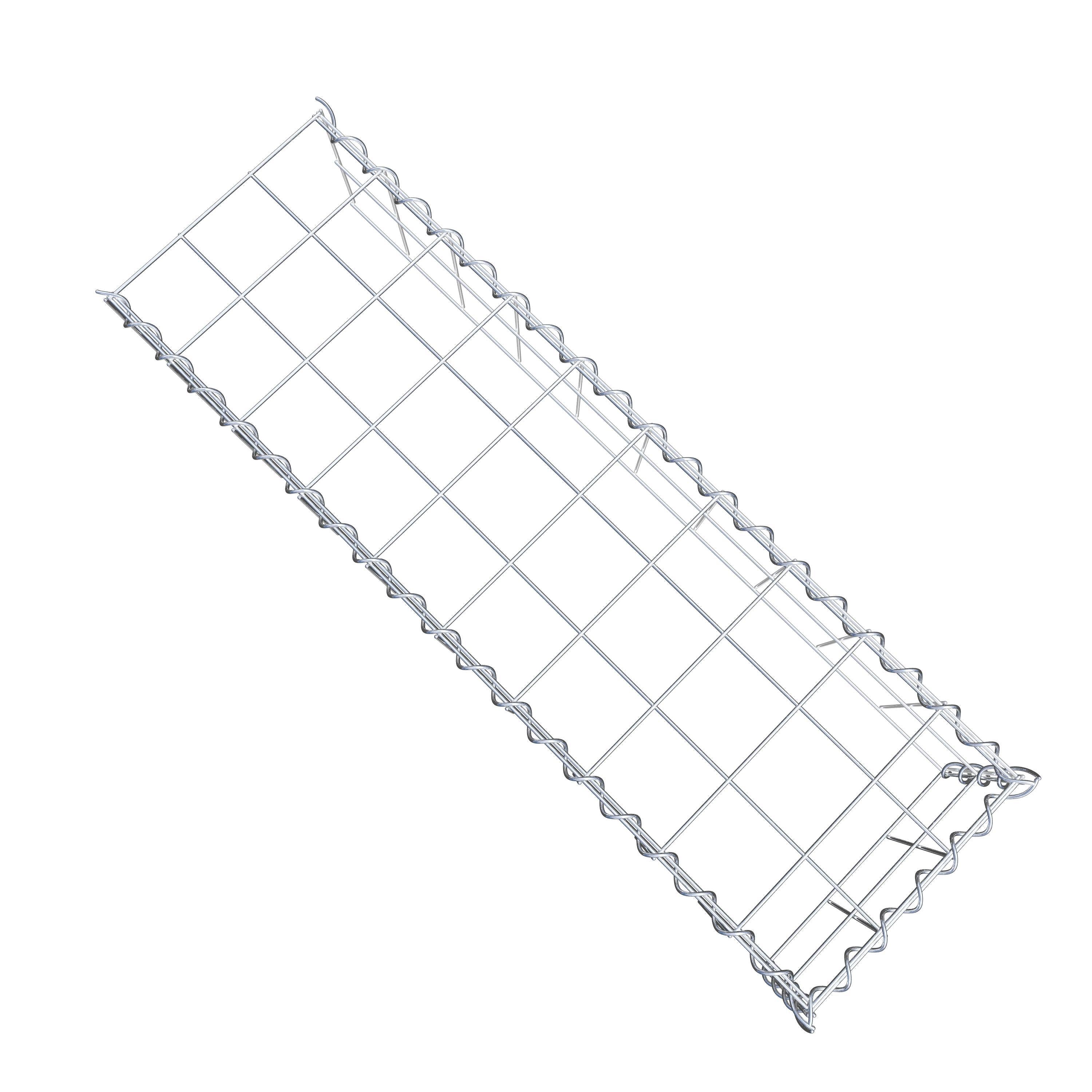 Opvokset gabion type 4 100 cm x 20 cm x 30 cm (L x H x D), maskestørrelse 10 cm x 10 cm, spiral