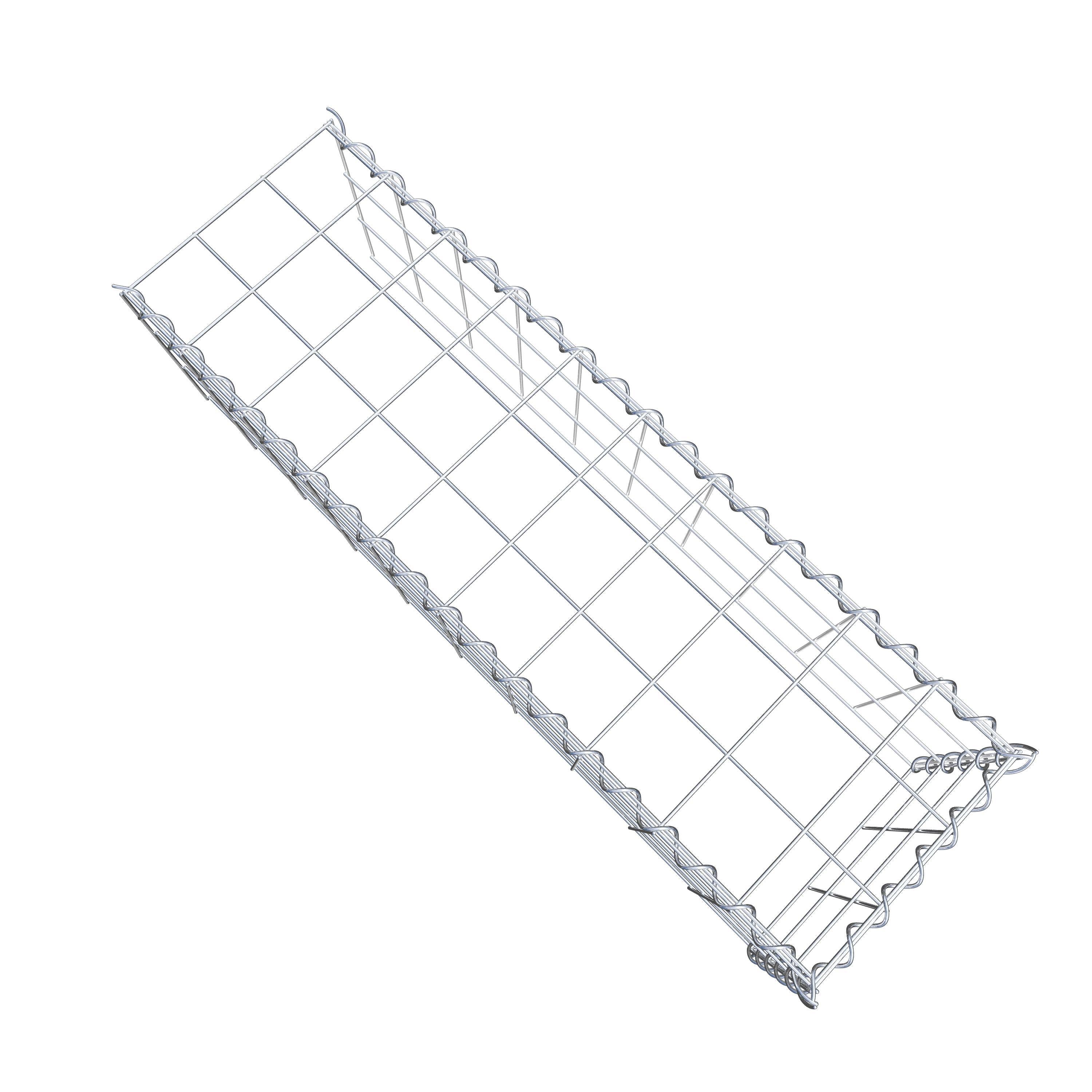 Opvokset gabion type 4 100 cm x 30 cm x 30 cm (L x H x D), maskestørrelse 10 cm x 10 cm, spiral