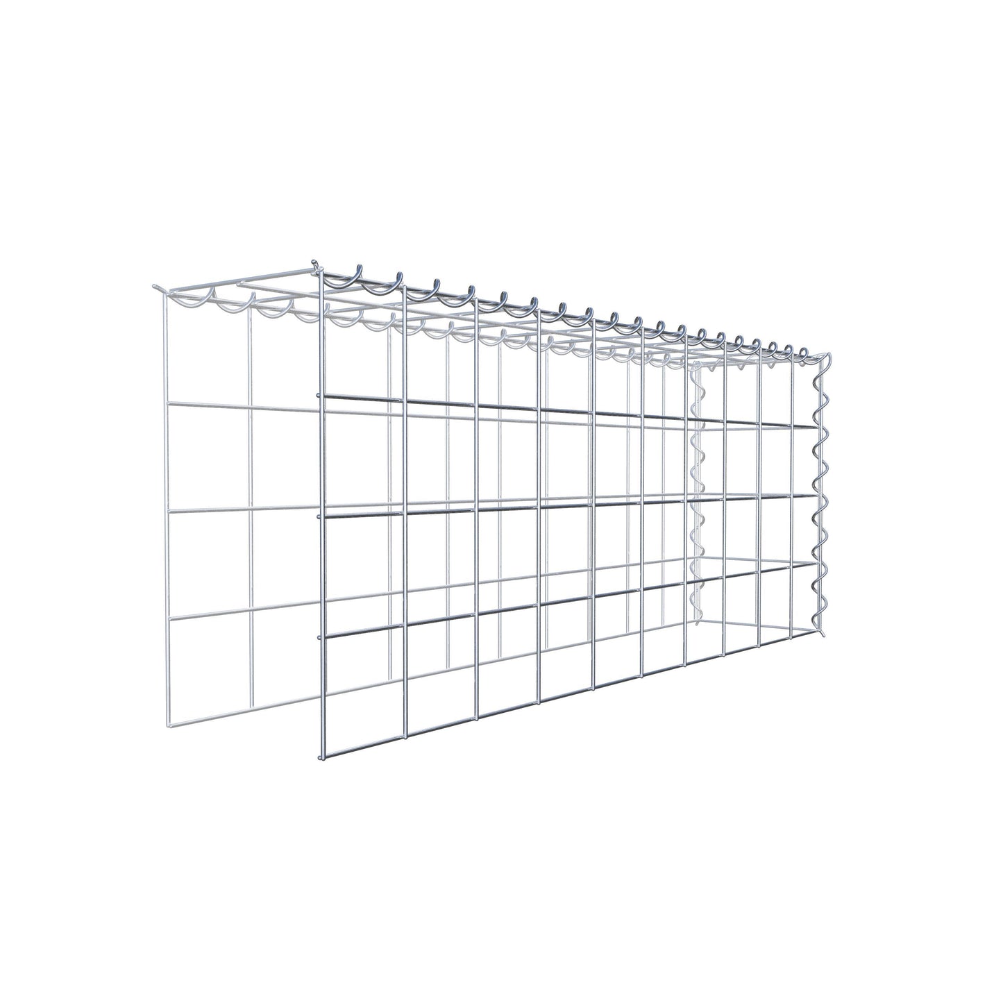 Grown-on gabion type 4 100 cm x 40 cm x 20 cm (L x H x D), mesh size 10 cm x 10 cm, spiral