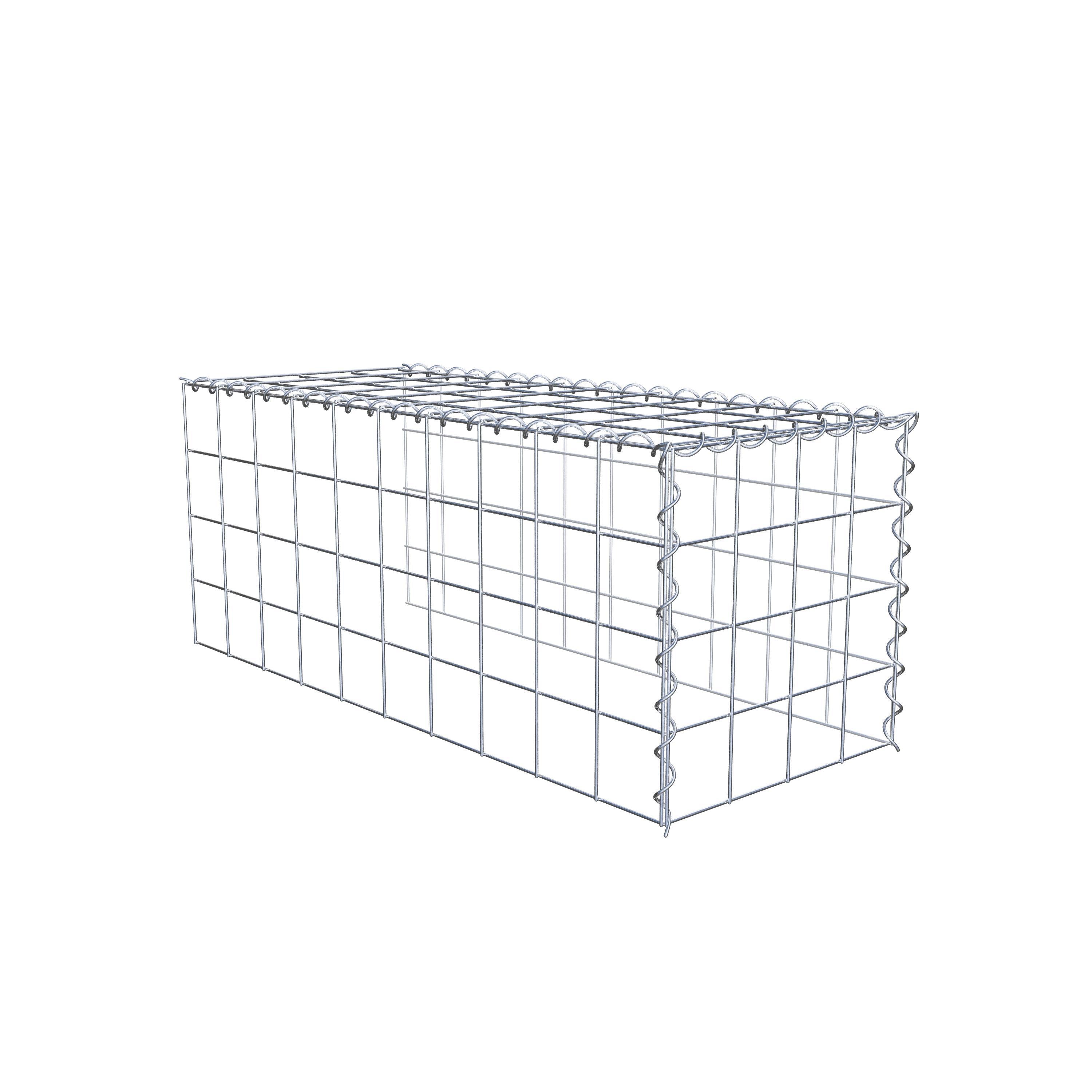 Opvokset gabion type 4 100 cm x 40 cm x 40 cm (L x H x D), maskestørrelse 10 cm x 10 cm, spiral