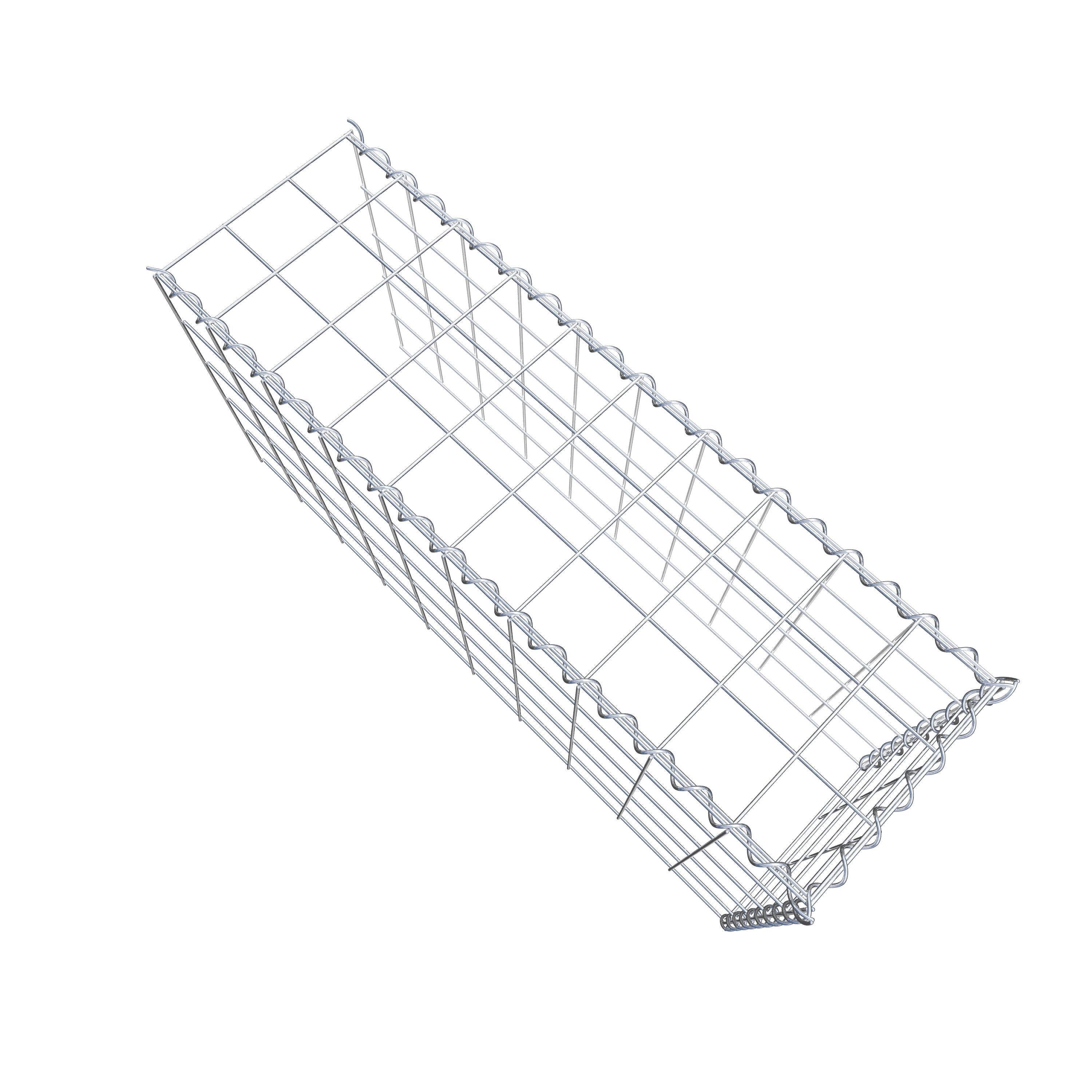 Opvokset gabion type 4 100 cm x 50 cm x 30 cm (L x H x D), maskestørrelse 10 cm x 10 cm, spiral