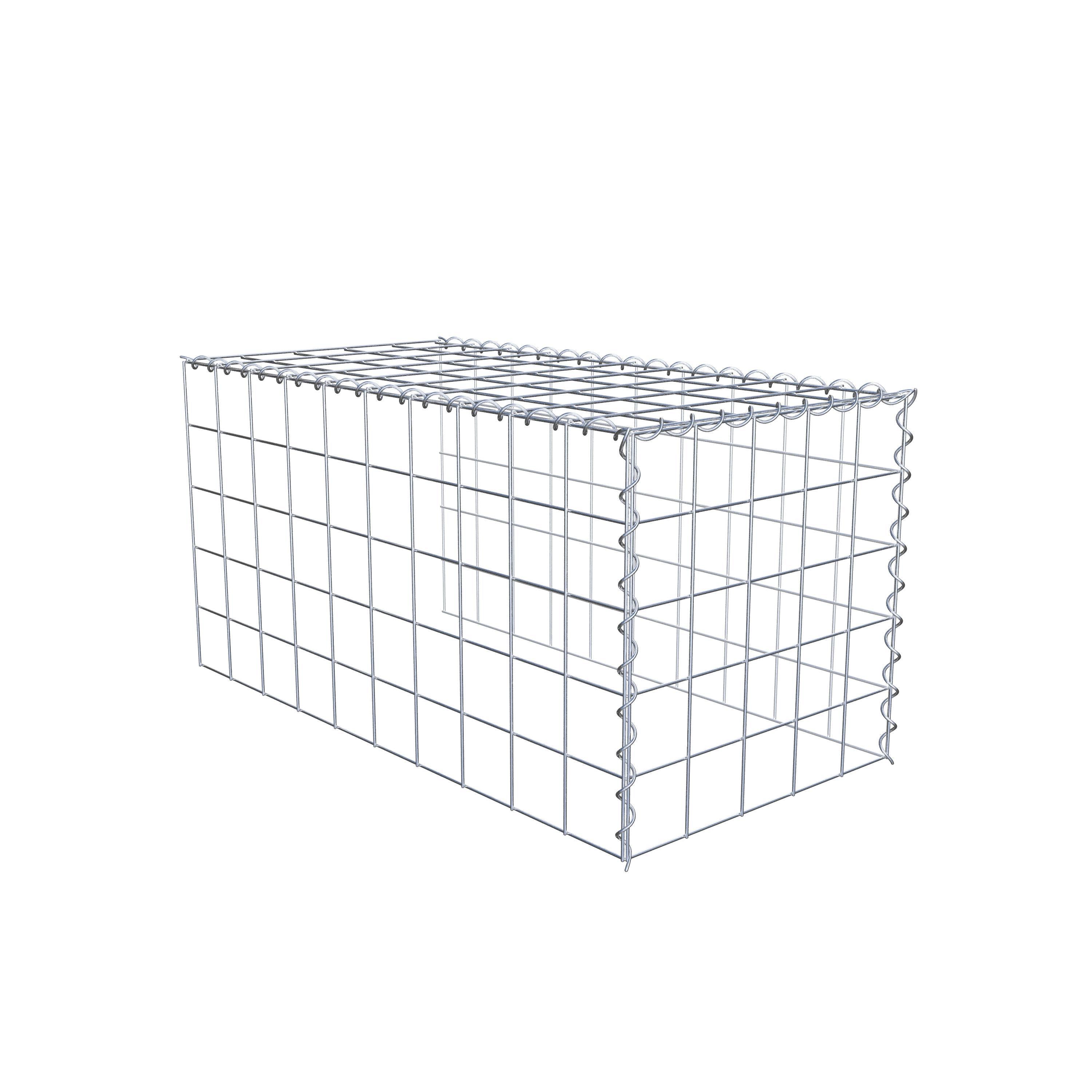 Grown-on gabion type 4 100 cm x 50 cm x 50 cm (L x H x D), mesh size 10 cm x 10 cm, spiral