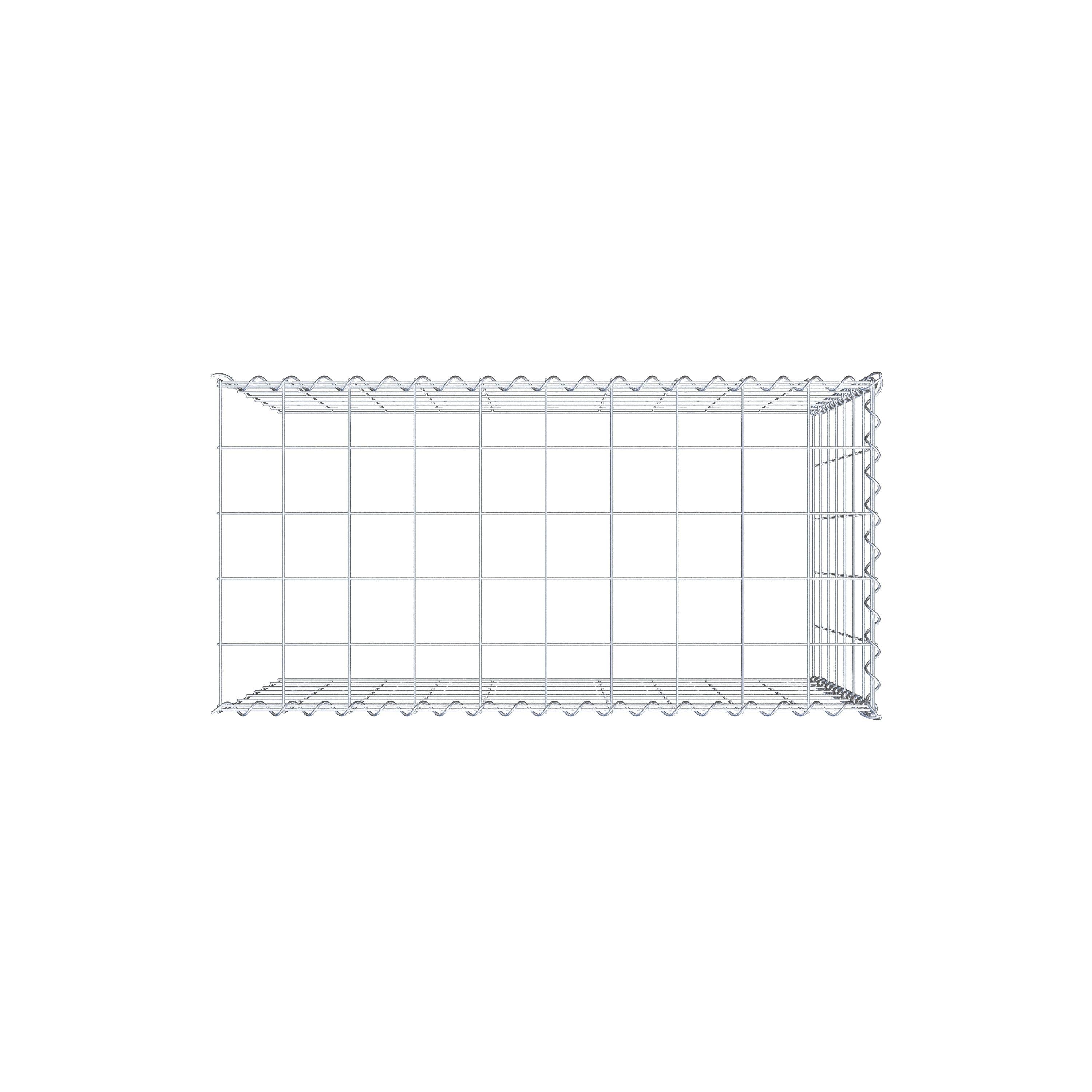 Grown-on gabion type 4 100 cm x 70 cm x 50 cm (L x H x D), mesh size 10 cm x 10 cm, spiral