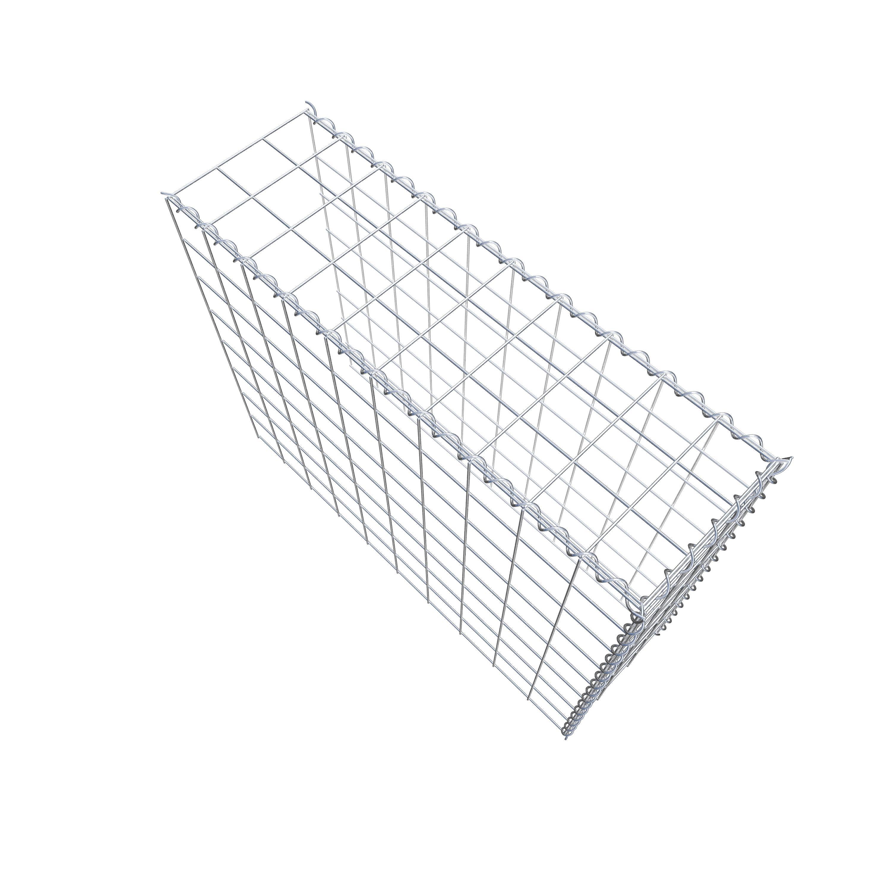 Opvokset gabion type 4 100 cm x 80 cm x 30 cm (L x H x D), maskestørrelse 10 cm x 10 cm, spiral