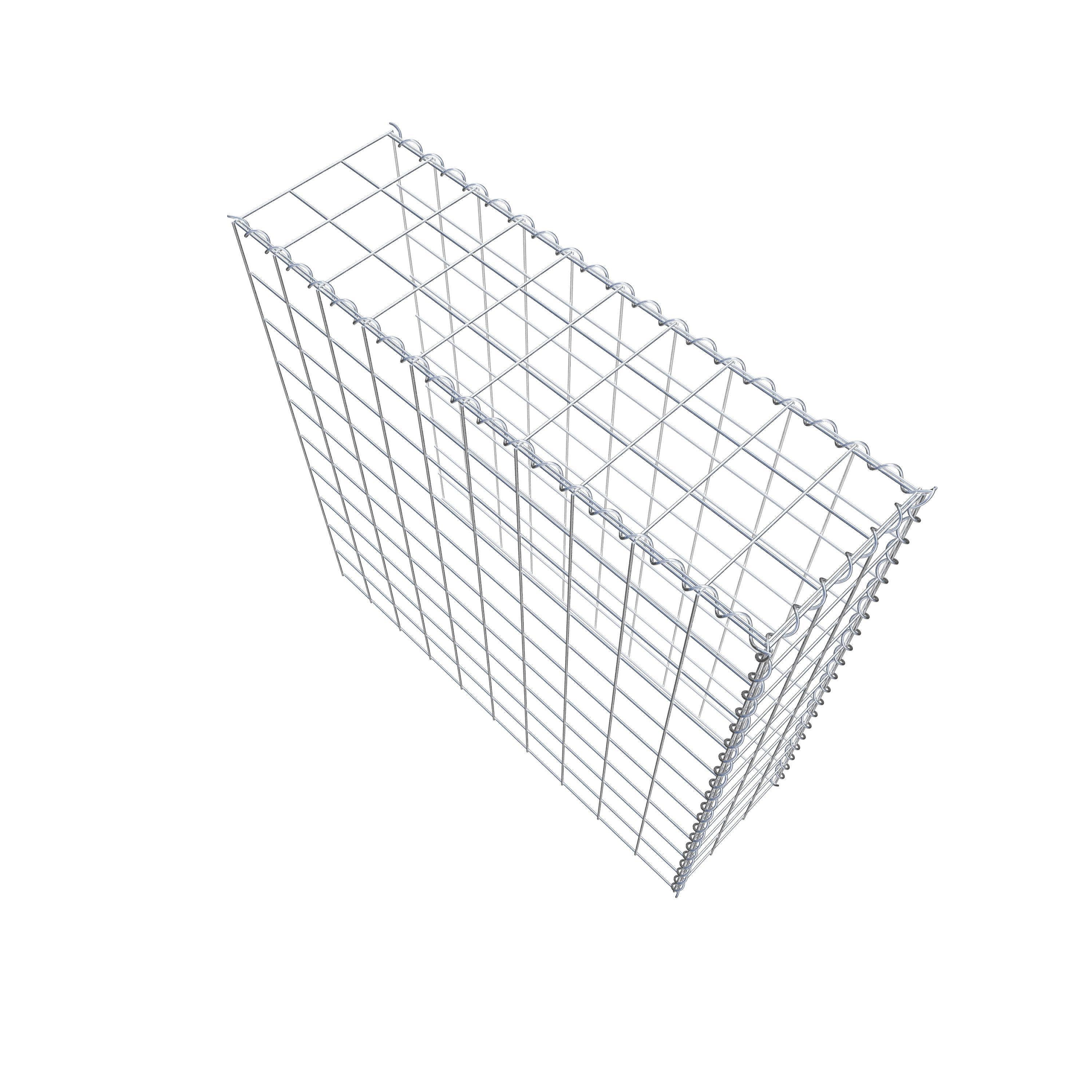 Opvokset gabion type 4 100 cm x 100 cm x 30 cm (L x H x D), maskestørrelse 10 cm x 10 cm, spiral