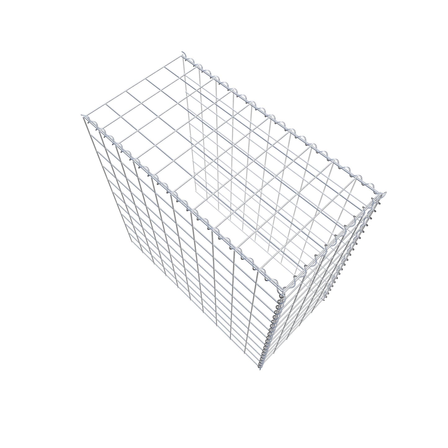 Gabion rapporté type 4 100 cm x 100 cm x 50 cm (L x H x P), mailles 10 cm x 10 cm, spirale