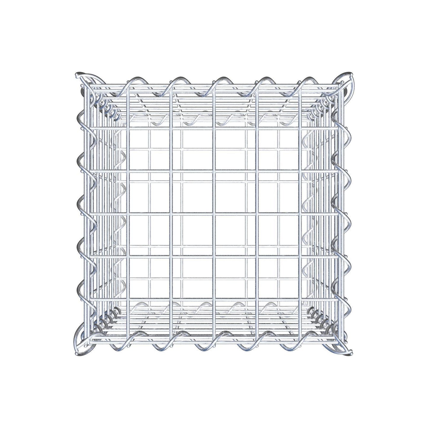 Gabbione 30 cm x 30 cm x 30 cm (L x H x P), maglia 5 cm x 5 cm, spirale