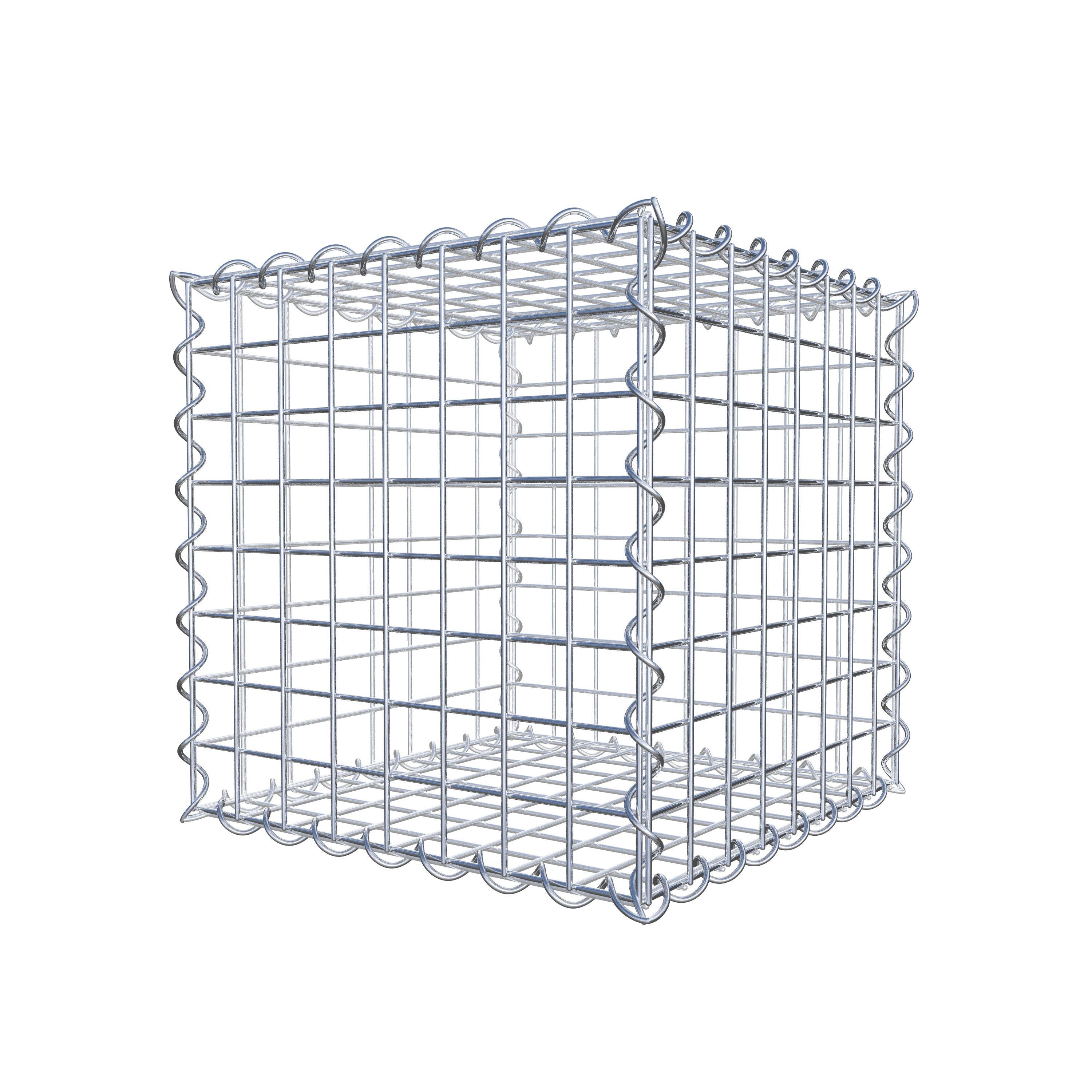 Gabione 40 cm x 40 cm x 40 cm (L x H x T), Maschenweite 5 cm x 5 cm, Spirale