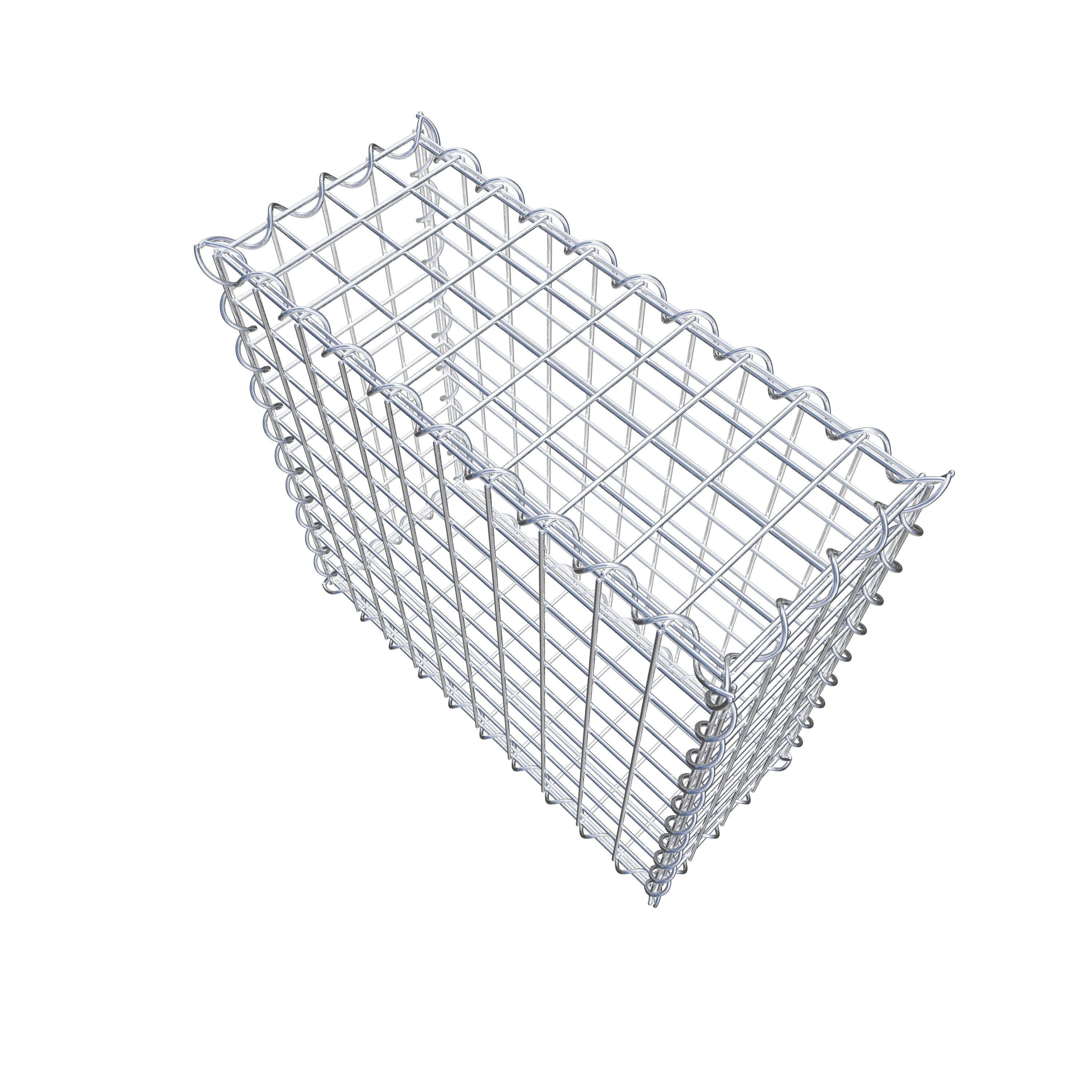 Gabion 50 cm x 50 cm x 20 cm (L x H x P), mailles 5 cm x 5 cm, spirale